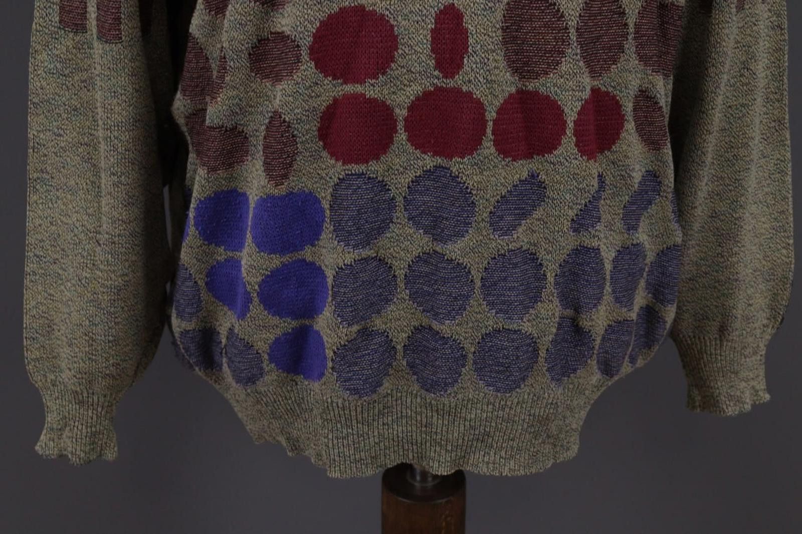 Carlo Colucci Carlo Colucci Crew Neck Multicolour Knit Sweater Size 54 Size US M / EU 48-50 / 2 - 2 Thumbnail