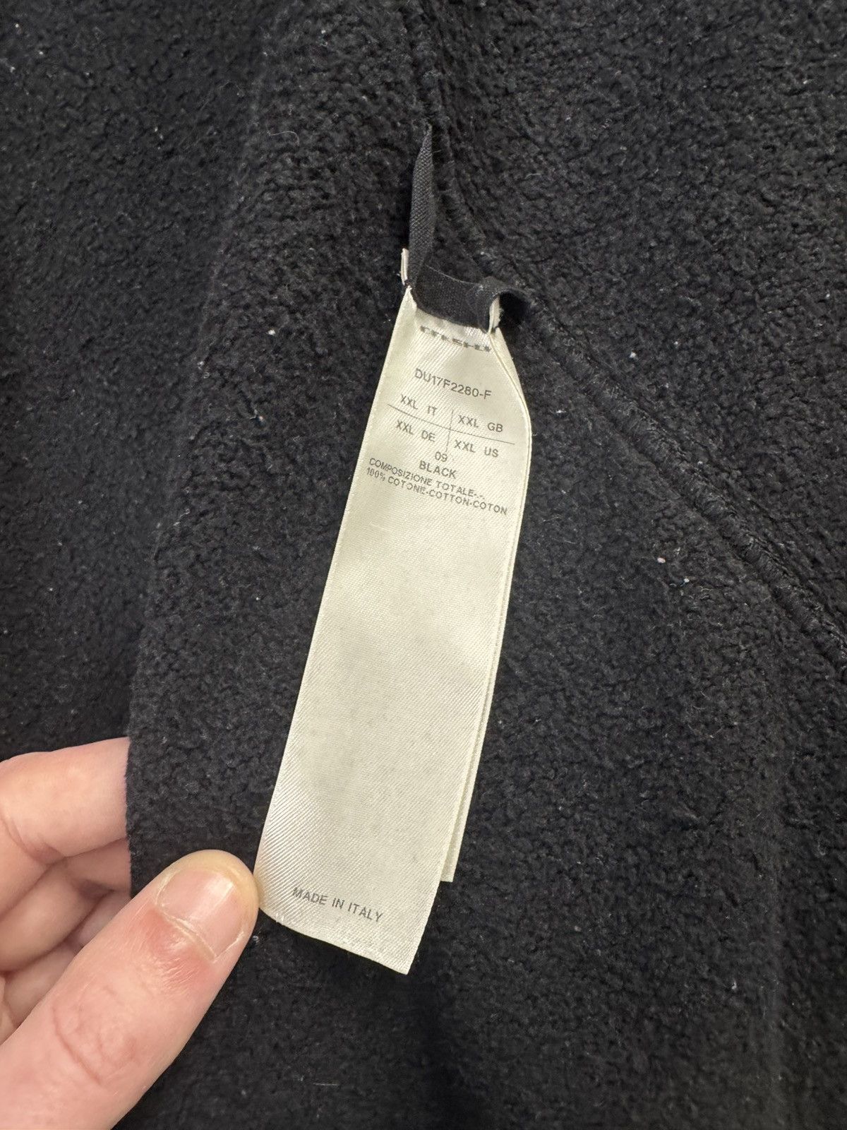 Rick Owens Drkshdw Rick Owens Drkshdw Gimp Full Zip Hoodie Black Size XX-Large Size US XXL / EU 58 / 5 - 5 Thumbnail