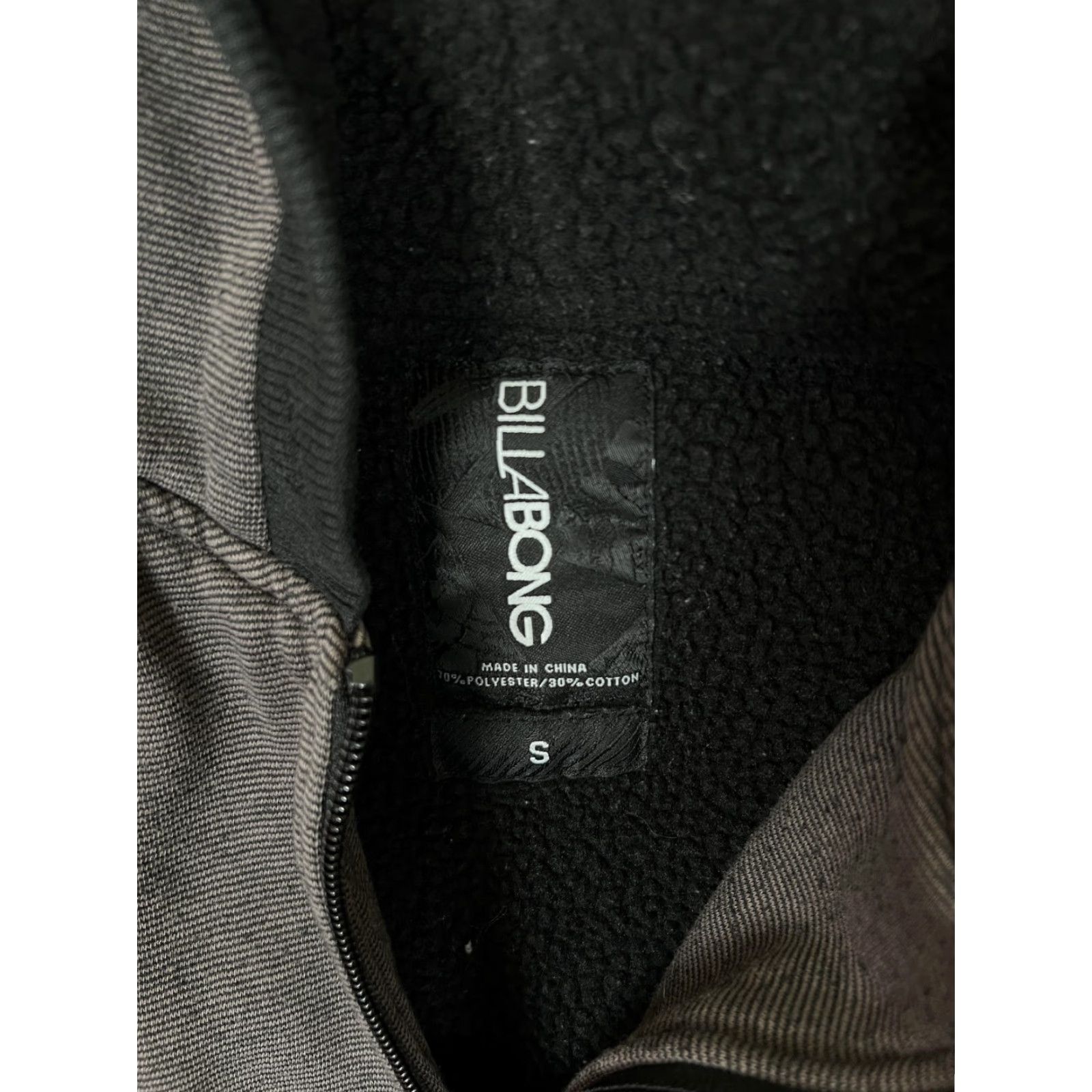 Billabong VINTAGE Billabong Jacket S Gray Fleece Lined Hooded Full Zip Boys Surf Popular Zip Size US S / EU 44-46 / 1 - 5 Thumbnail