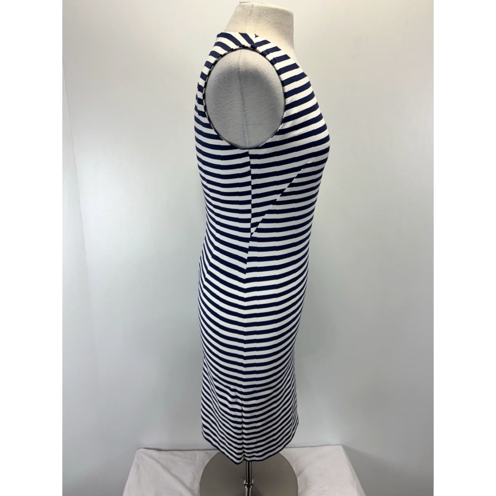 J.McLaughlin J McLaughlin Sleeveless Dress Women XS Catalina Cloth Blue White Casual Office Spring Summer Size XS / US 0-2 / IT 36-38 - 4 Thumbnail