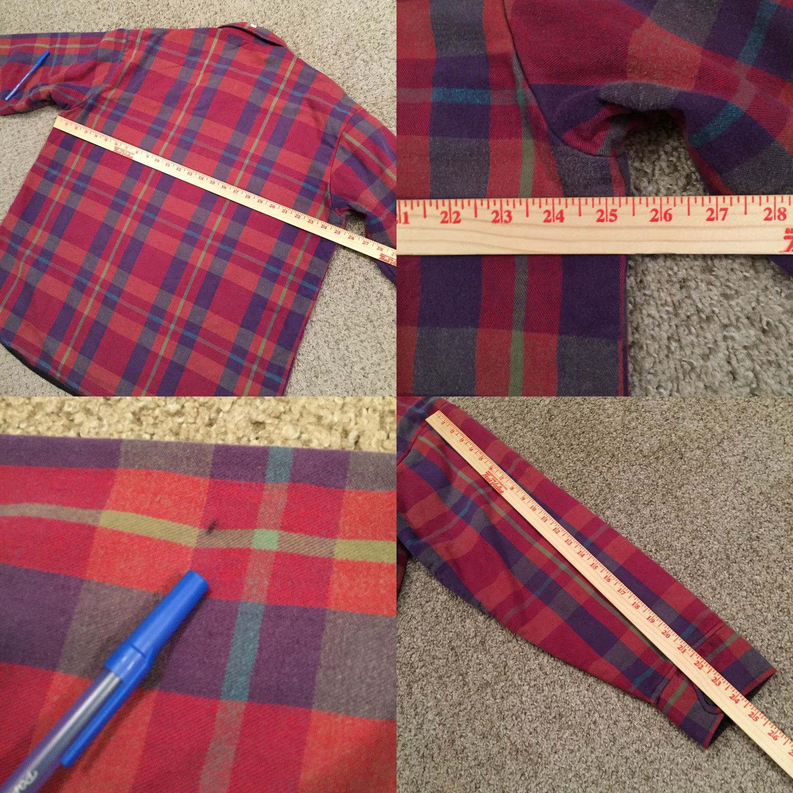 Vintage VINTAGE Woolrich Shirt Mens L Red Plaid Long Sleeve Button-Up Lined Size US L / EU 52-54 / 3 - 8 Thumbnail