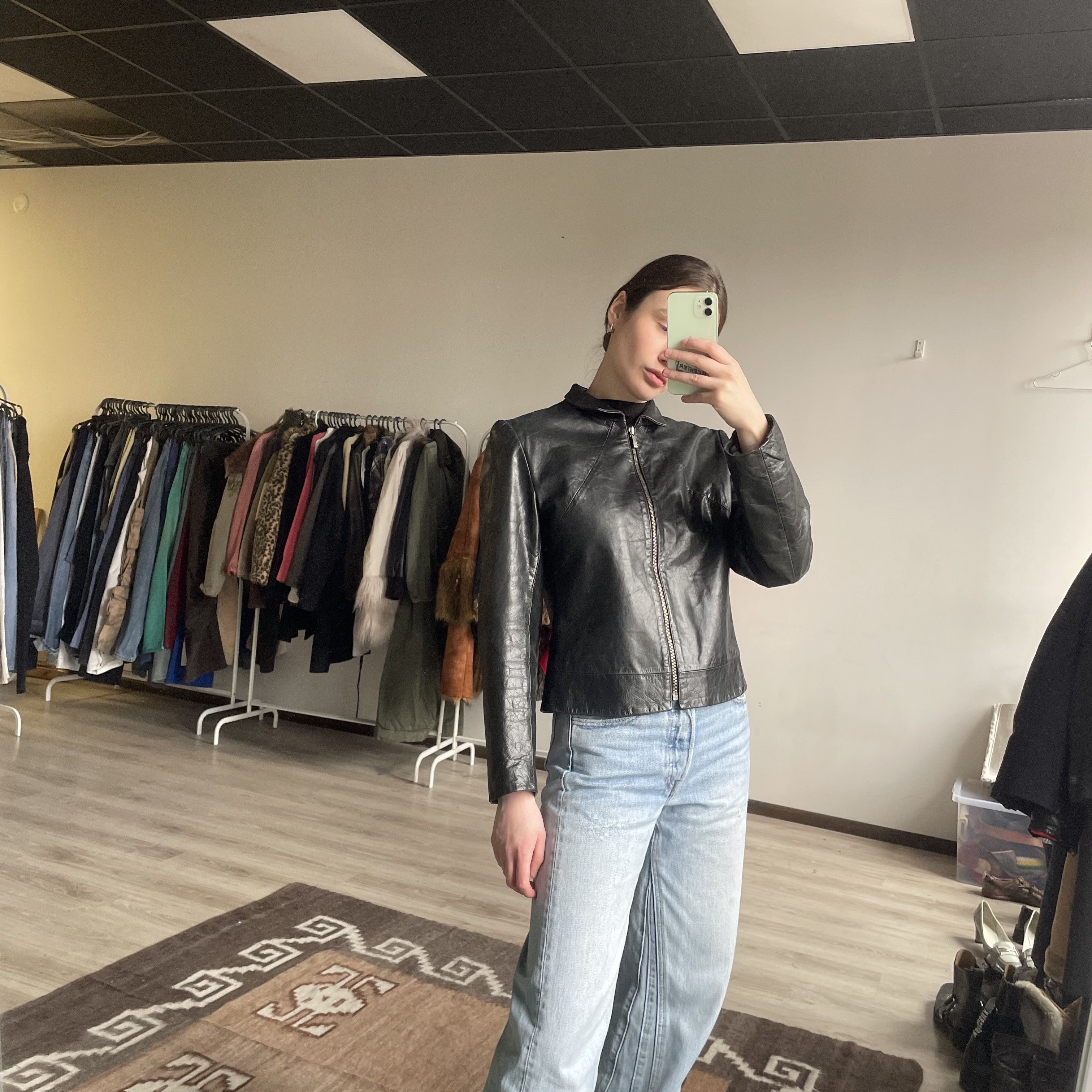 Vintage Blue Deep Y2K Vintage Real Leather Jacket 8717AC Size M / US 6-8 / IT 42-44 - 2 Thumbnail