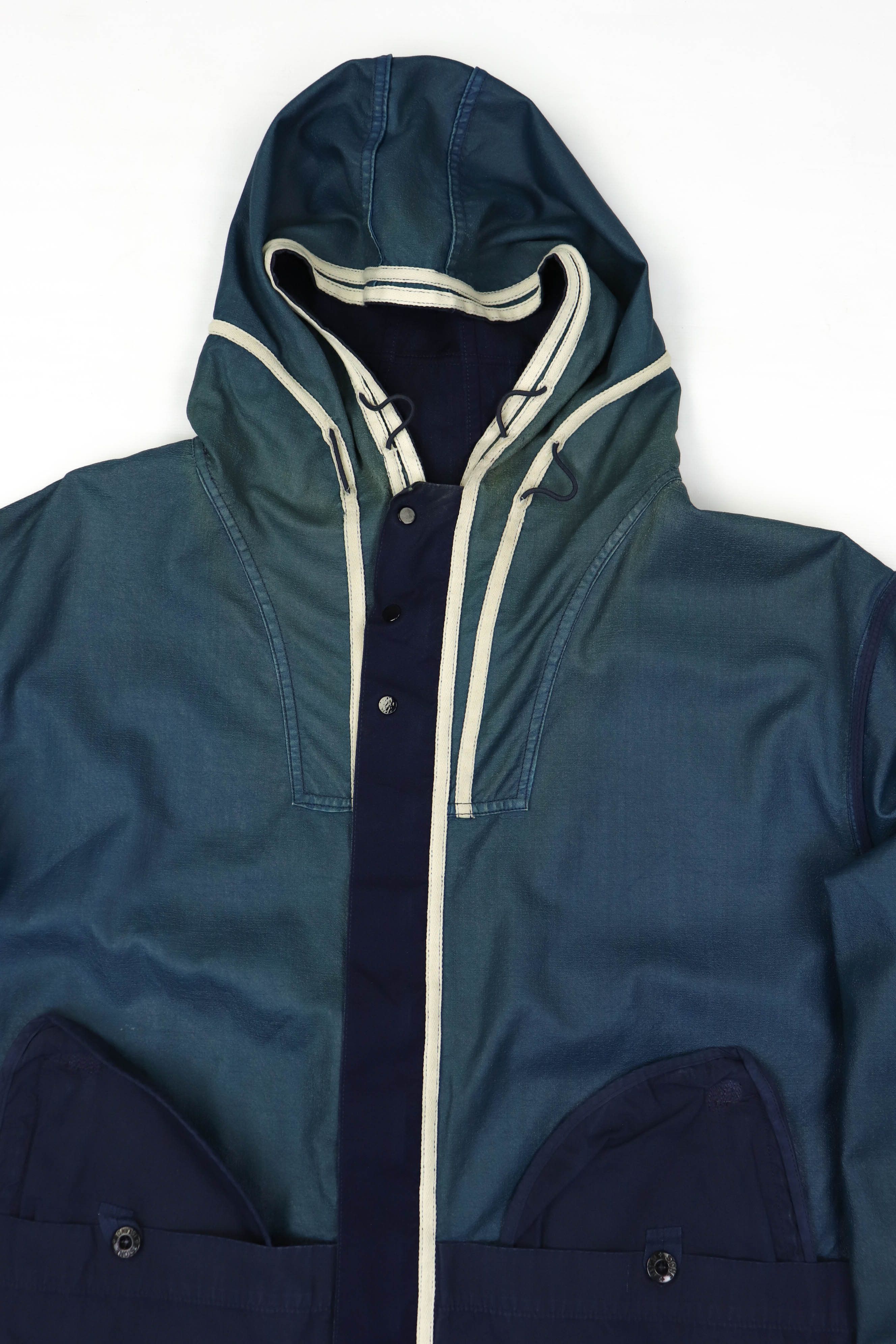 Stone Island Stone Island SS’01 Vintage 00s Virgin Wool Hooded Zip Jacket Size US XL / EU 56 / 4 - 18 Thumbnail