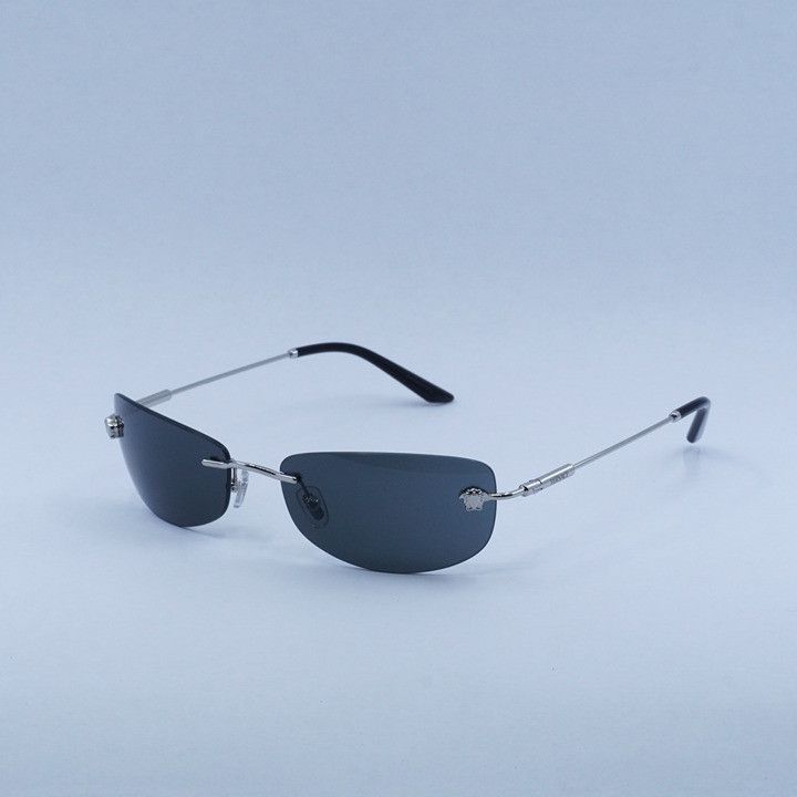 Versace Versace VE2279 100087 Rectangle Sunglasses - Silver Frame Size ONE SIZE - 2 Thumbnail