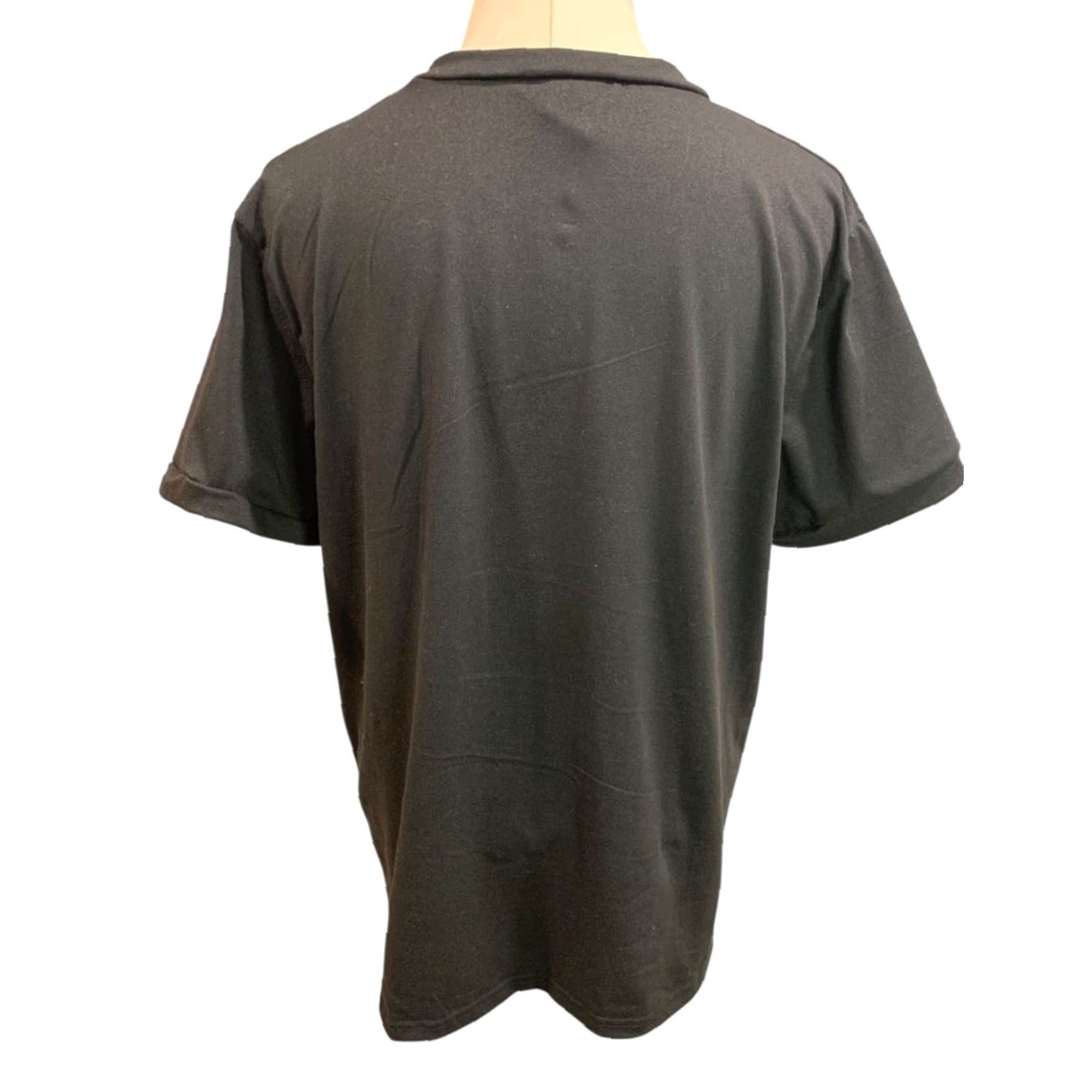 Vintage Womens Black Short Sleeve V-Neck Tshirt Size 1XL Size XL / US 12-14 / IT 48-50 - 5 Thumbnail