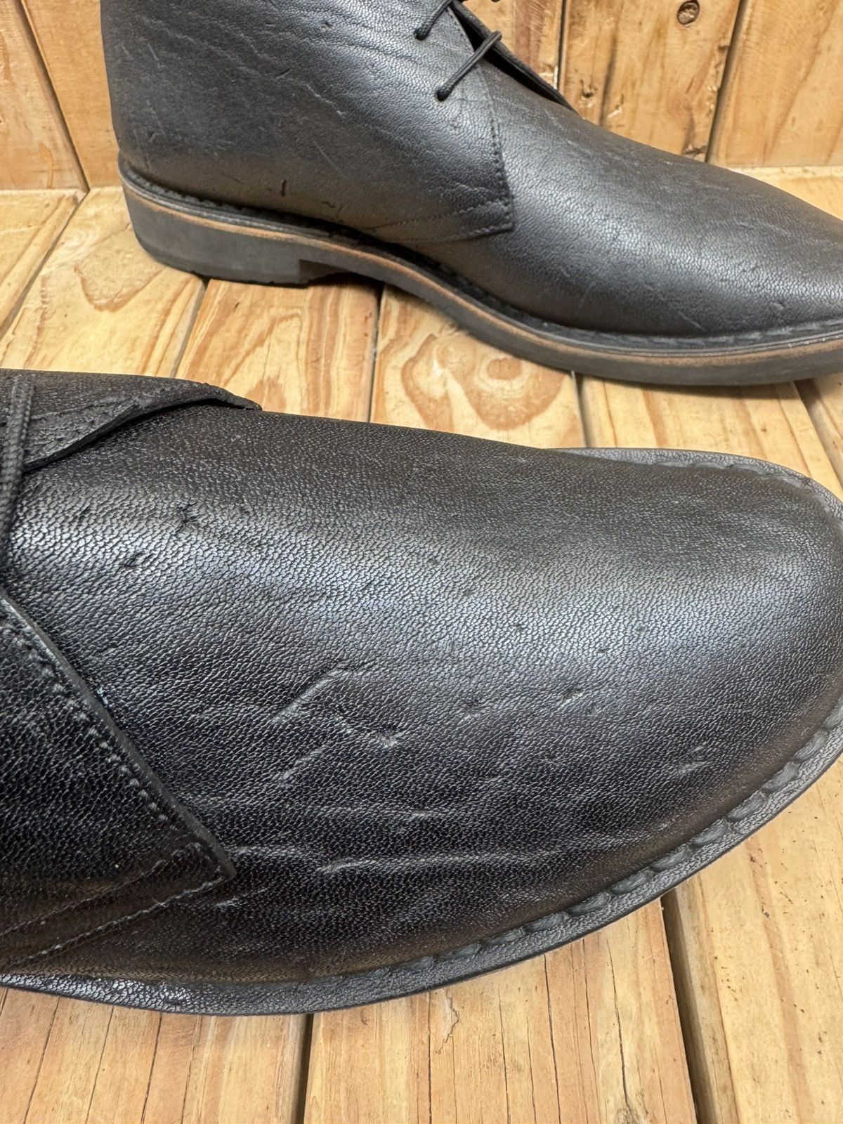 Prada Prada exotic skin Chukka black leather boots Sz USA 9.5 Size US 9.5 / EU 42-43 - 10 Thumbnail