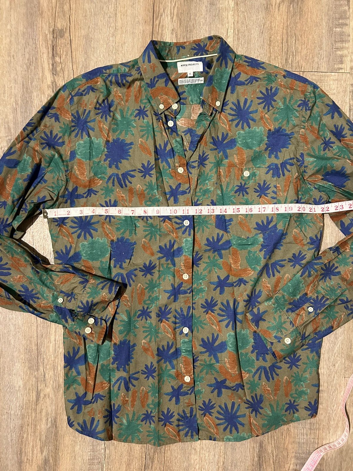Norse Projects Botanical print button down shirt Size US XL / EU 56 / 4 - 7 Thumbnail