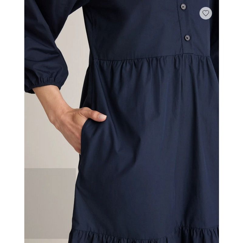 Quince Quince Organic Cotton Poplin Midi Tunic Dress Size S NWOT Size S / US 4 / IT 40 - 5 Thumbnail