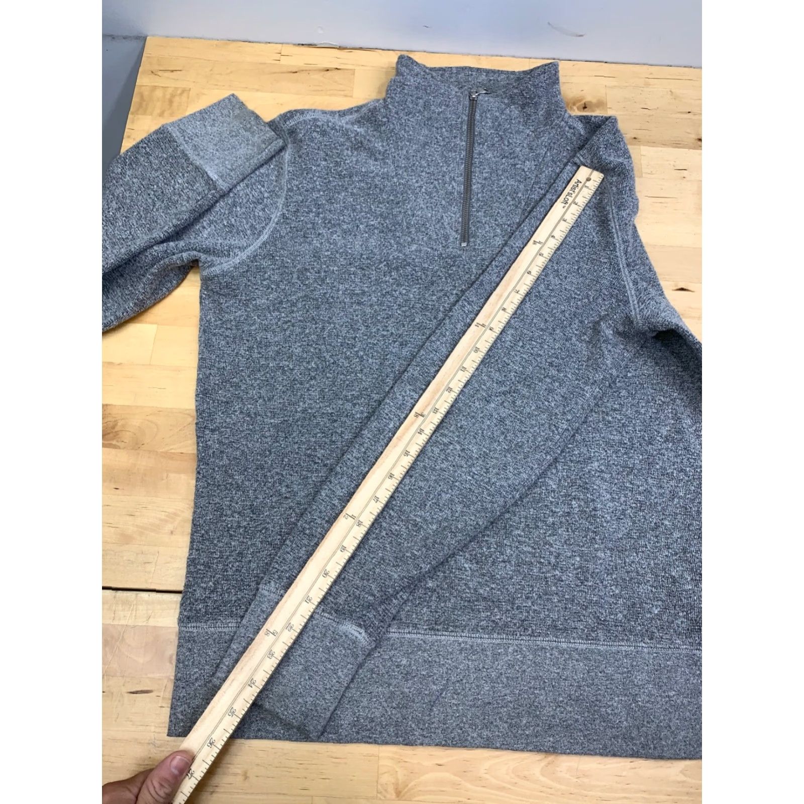 Banana Republic Banana Republic Men Sweater Pullover 1/4 Zip Mock Neck Char Gray M Regular Size US M / EU 48-50 / 2 - 5 Thumbnail