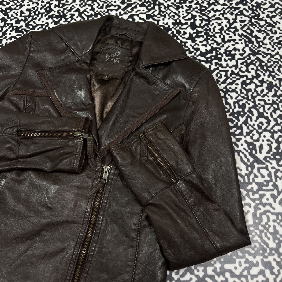 Japanese Brand Vintage Y2K Leather Zip Jacket Japanese Casual Casual Style Size S / US 4 / IT 40 - 8 Thumbnail