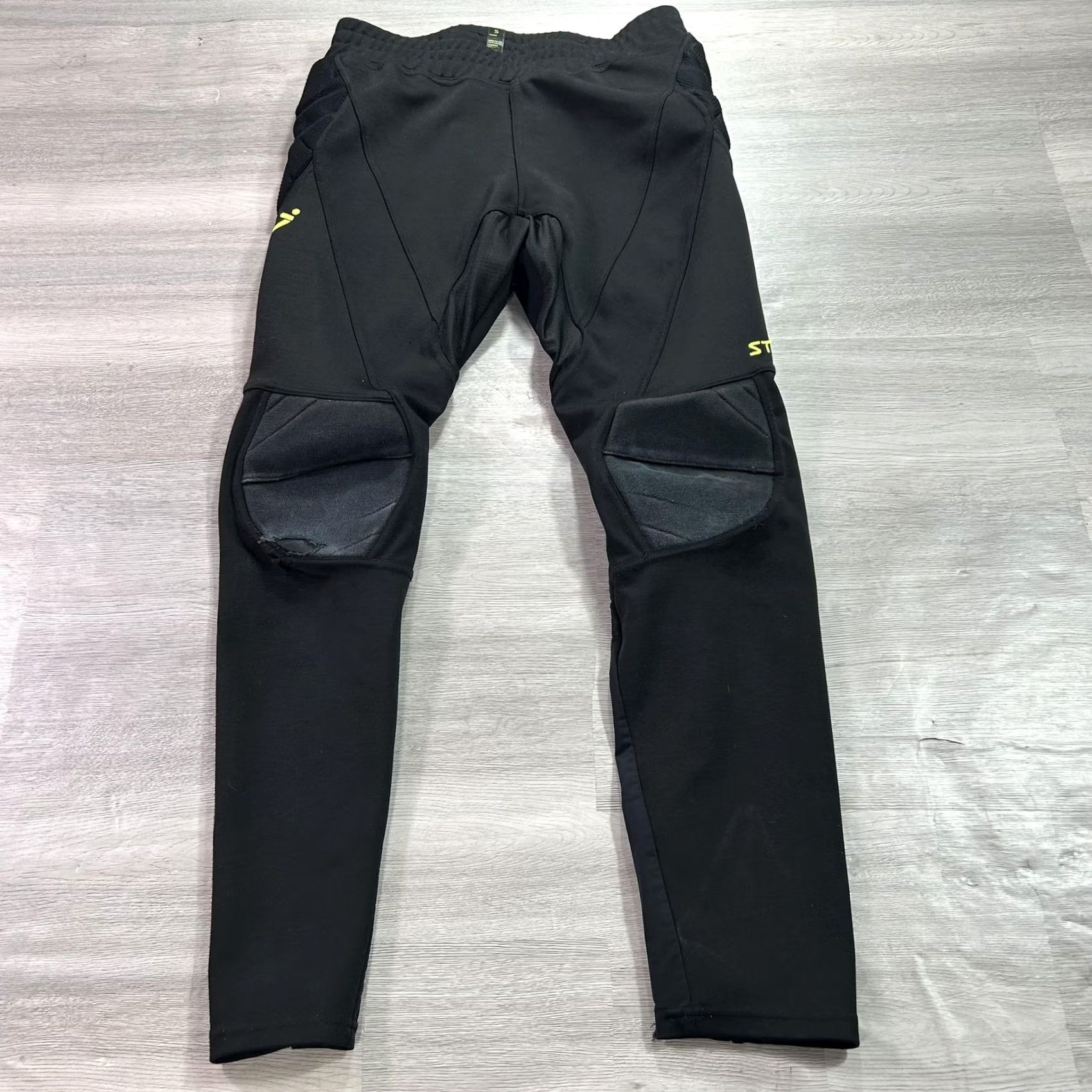 Vintage Storelli Leggings Mens Small Black Padded Compression Soccer Goalkeeper Pants Size US 29 - 2 Thumbnail