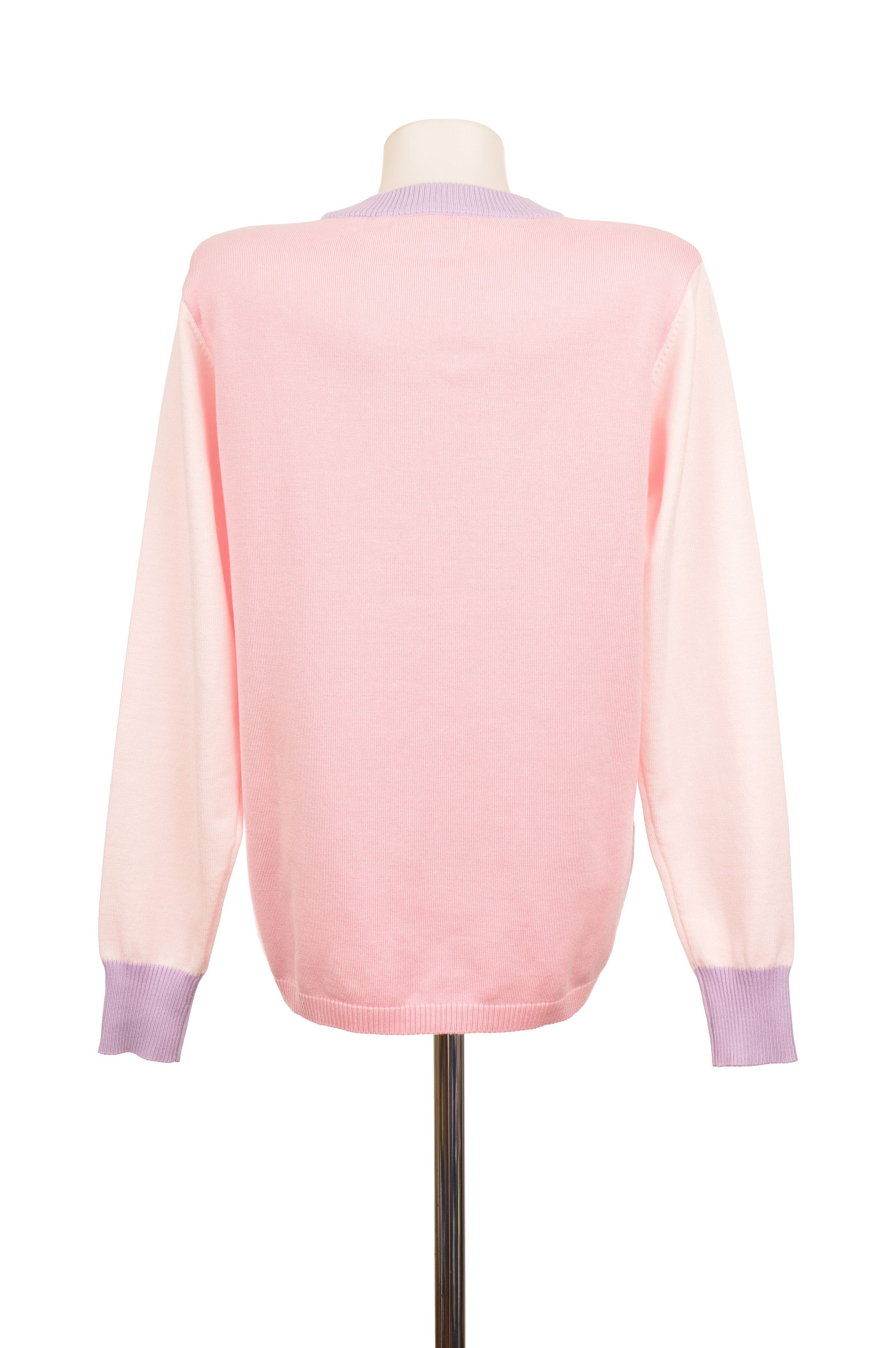 Gianni Feraud Gianni Feraud Femme Pink Viscose Blend Colorblock Sweater Size M / US 6-8 / IT 42-44 - 3 Thumbnail