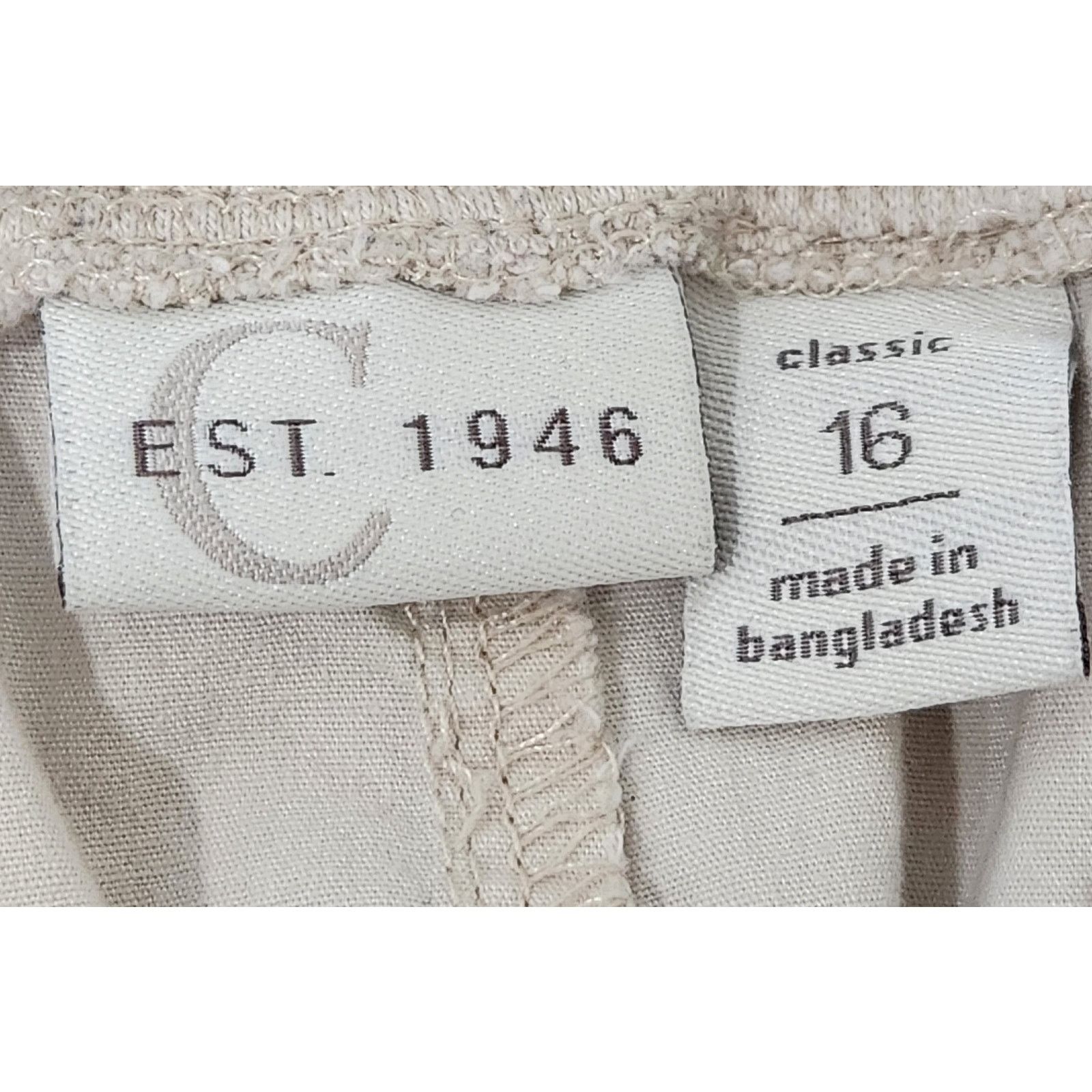 Other Cato Tan Beige Cropped Cargo Flat Front Pants 16 Lightweight Size 38" / US 16 / IT 52 - 5 Thumbnail