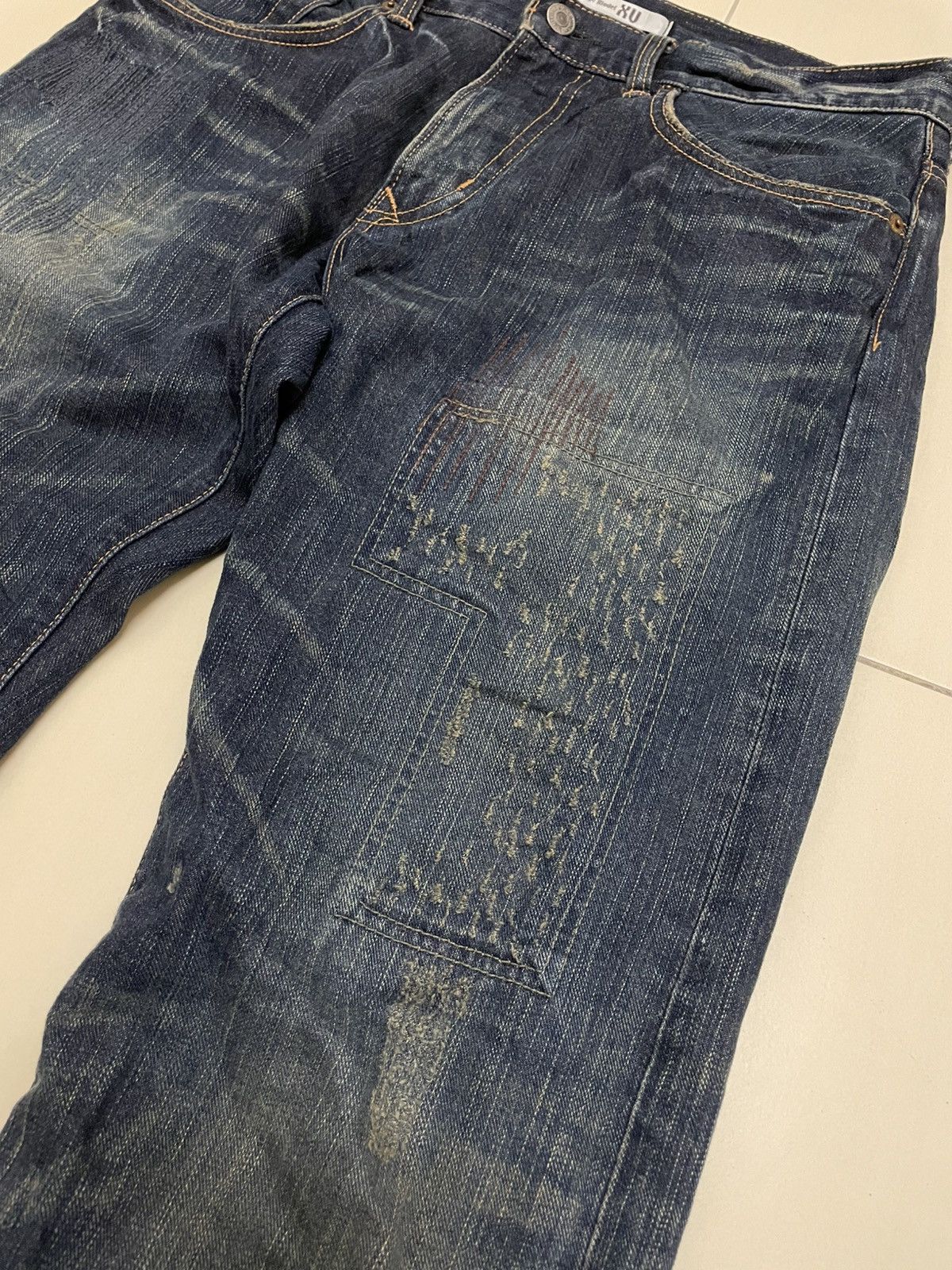 Edwin Edwin XV Sashiko Straight Cut Jeans Size US 33 - 4 Thumbnail