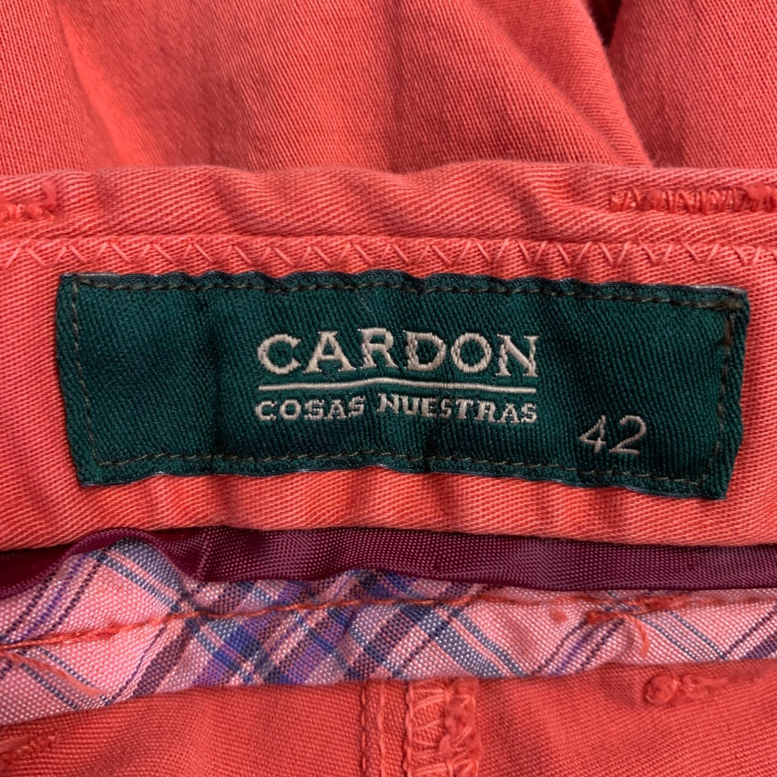 Other CARDON Size 32 Orange Cotton Blend Flat Front Casual Pants Size US 32 / EU 48 - 4 Thumbnail