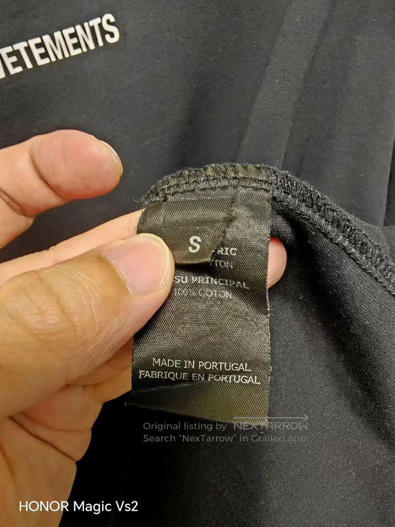 Vetements Vetements Letter Patch Commodity Code T-shirt Size US S / EU 44-46 / 1 - 4 Thumbnail