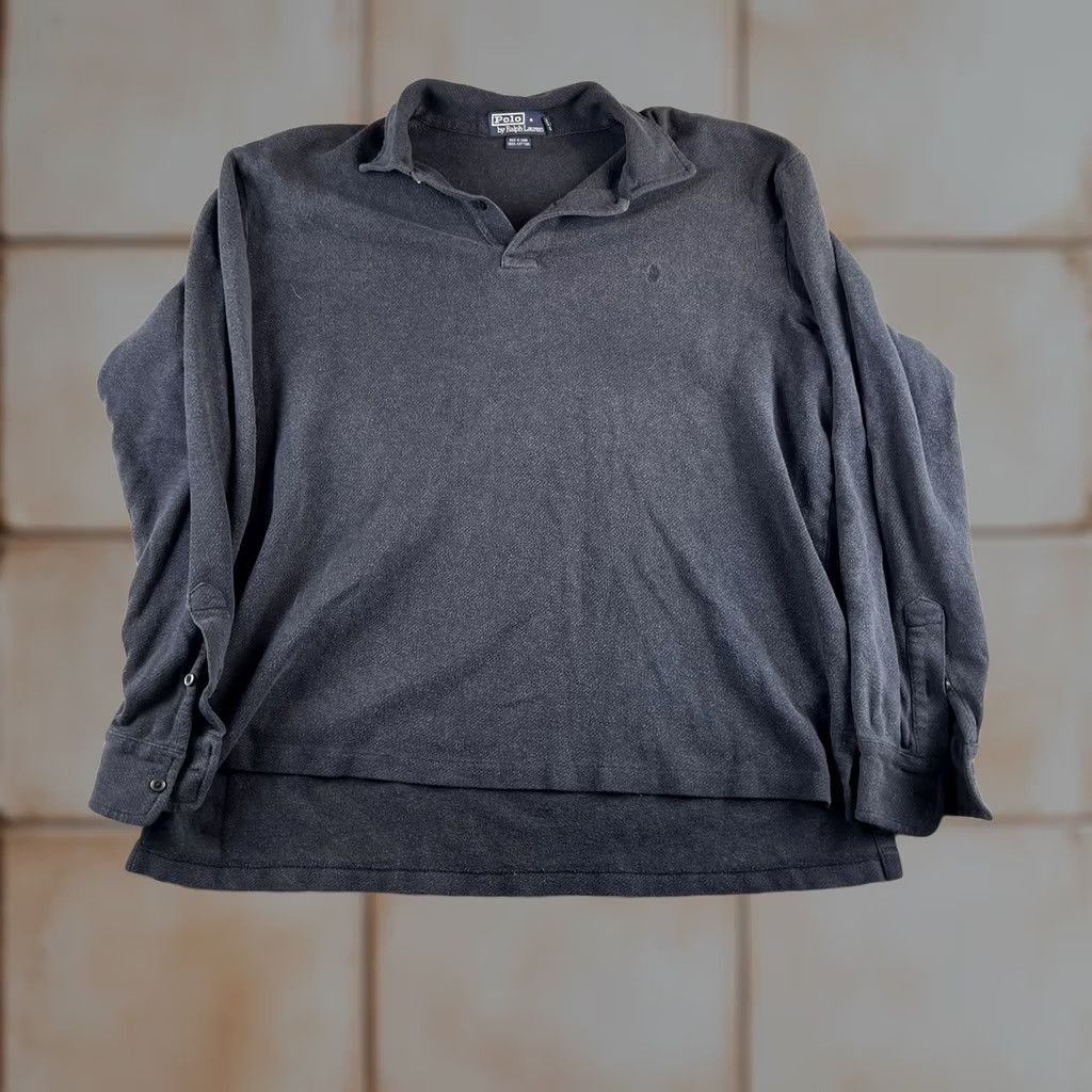 Ralph Lauren Polo Ralph Lauren Shirt Mens Large Long Sleeve Dark Gray Logo Preppy Vintage Size US L / EU 52-54 / 3 - 1 Thumbnail