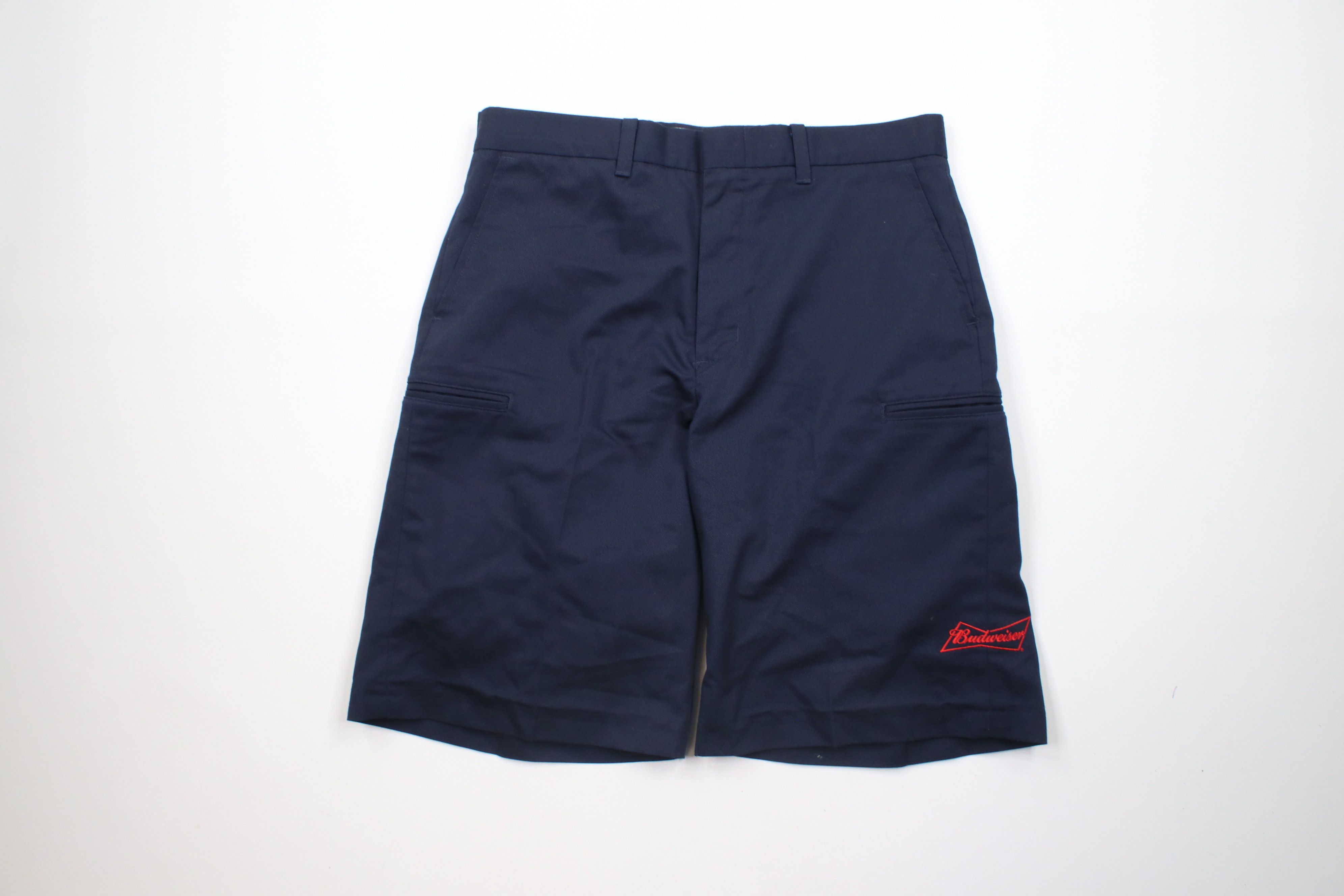 Vintage Vintage 90s Spell Budweiser Beer Dungaree Cargo Shorts Blue Size US 34 / EU 50 - 1 Thumbnail