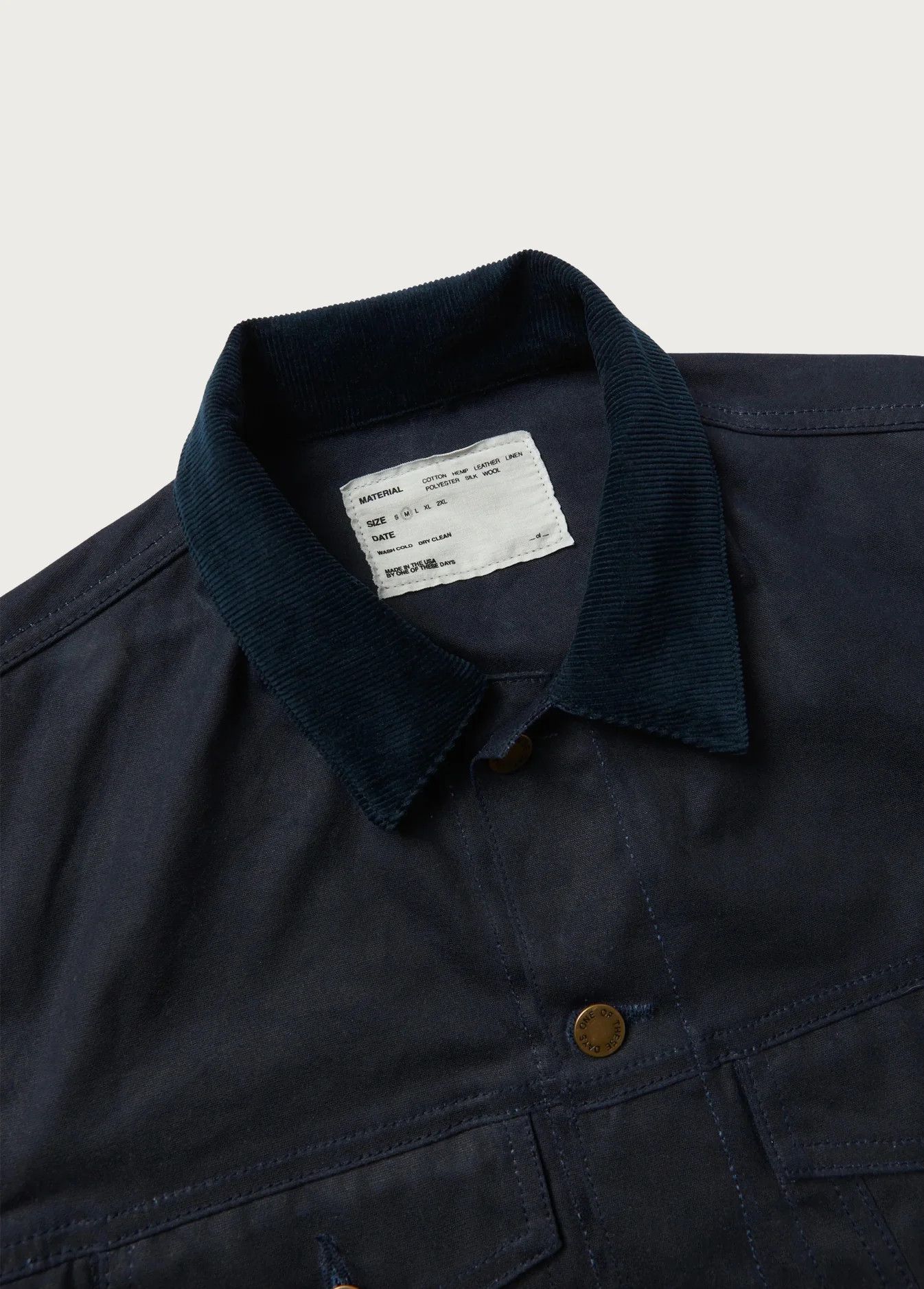 Other One Of These Days Waxed Canvas Trucker Jacket Navy USA Size US S / EU 44-46 / 1 - 3 Thumbnail