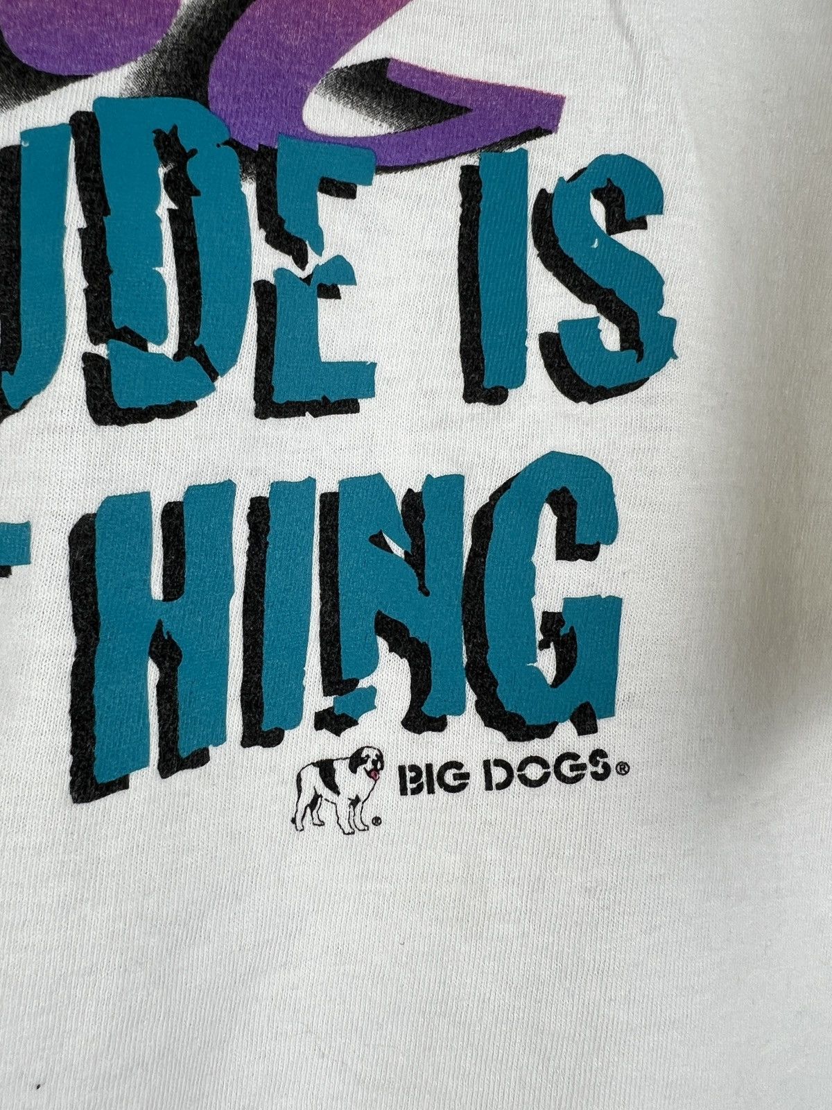 Other Vintage 1995 Big Dogs Bad Dog Single Stitch Tee Size US L / EU 52-54 / 3 - 4 Thumbnail