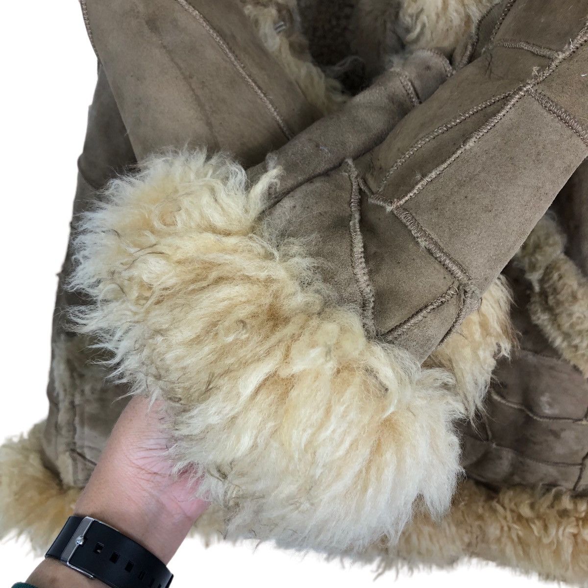Genuine Leather 🔥90’s RARE GENUINE SUEDE LEATHER JACKET MINK FUR LINING Size US M / EU 48-50 / 2 - 12 Thumbnail