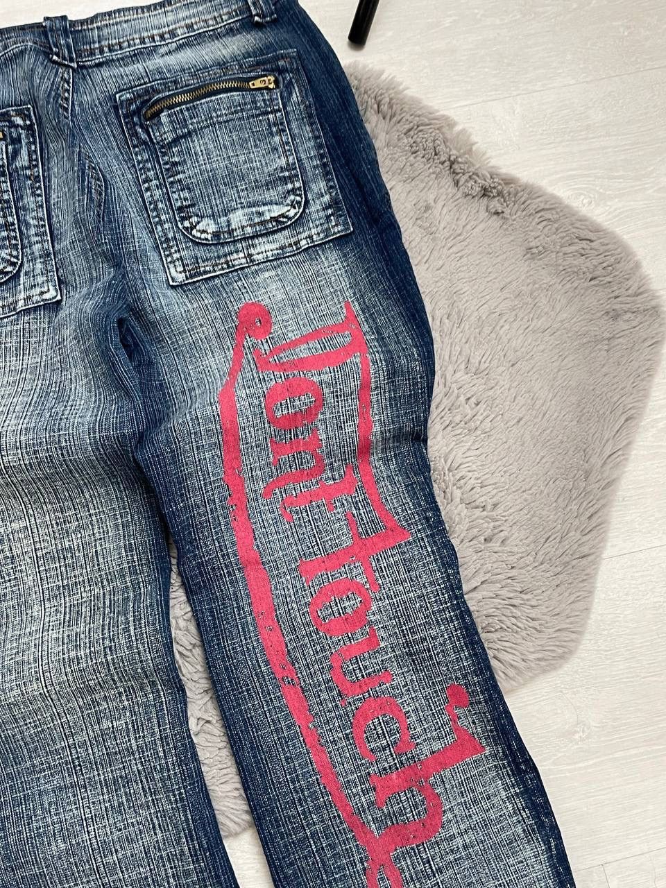 Other Vintage 90’s Baggy Jeans Big CENTER Logo Japanese Style Size US 38 / EU 54 - 6 Thumbnail