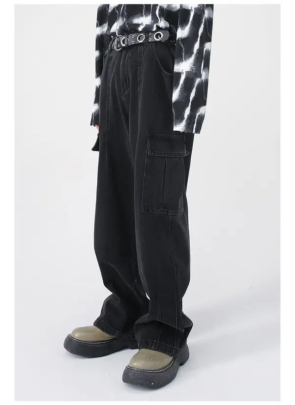Japanese Brand Megumi x Yoko Street Wash Vintage Pocket Cargo Loose Jeans Size US 32 / EU 48 - 6 Thumbnail