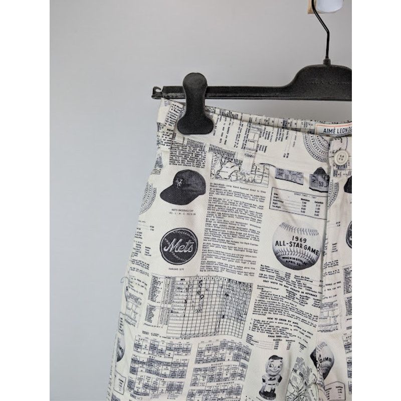 Aime Leon Dore o1rshd1 Mets Printed Chino Pant in Black / White Size US 32 / EU 48 - 6 Thumbnail