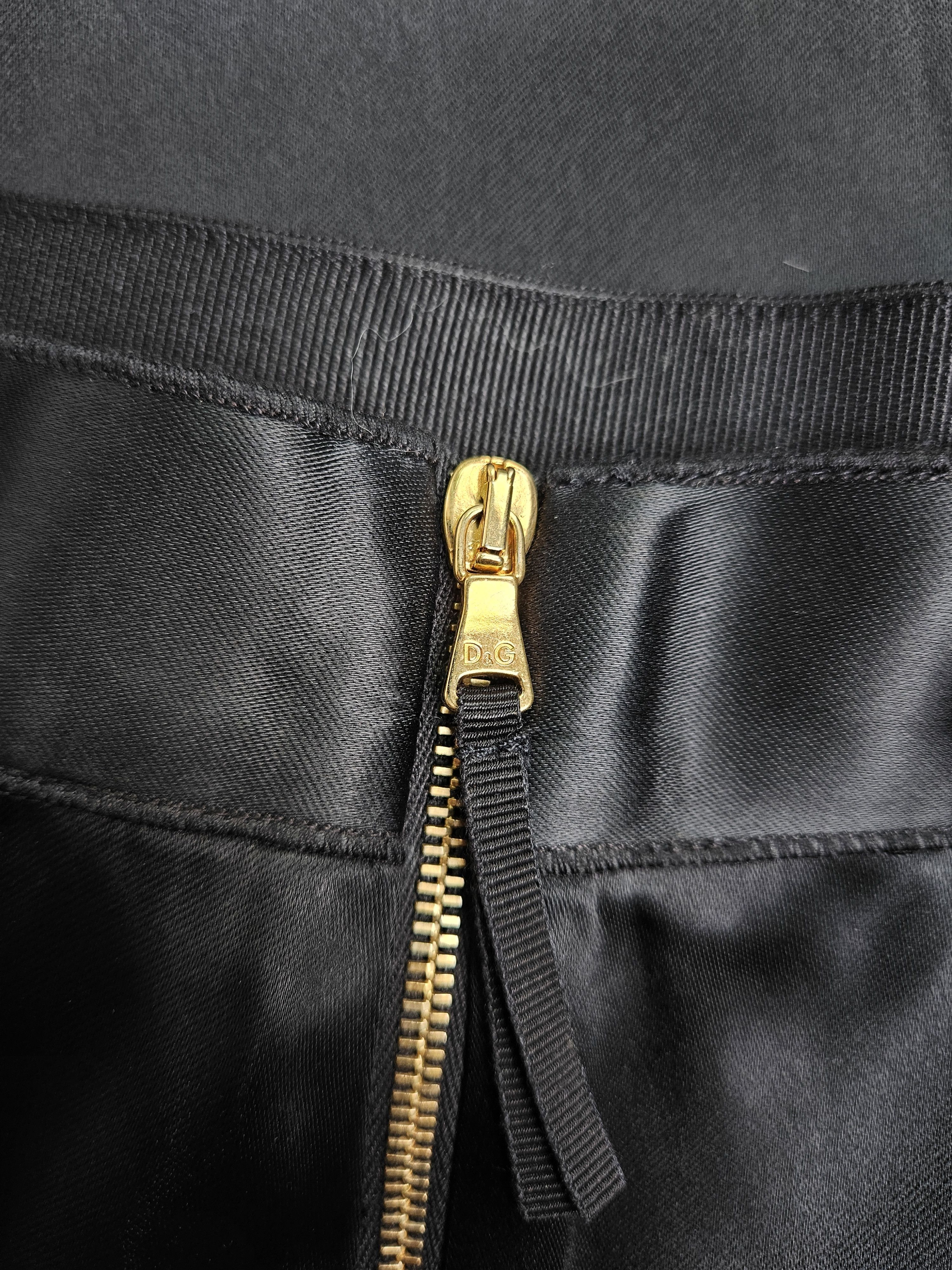 Dolce & Gabbana Black Satin Pencil Skirt Size M / US 6-8 / IT 42-44 - 3 Thumbnail