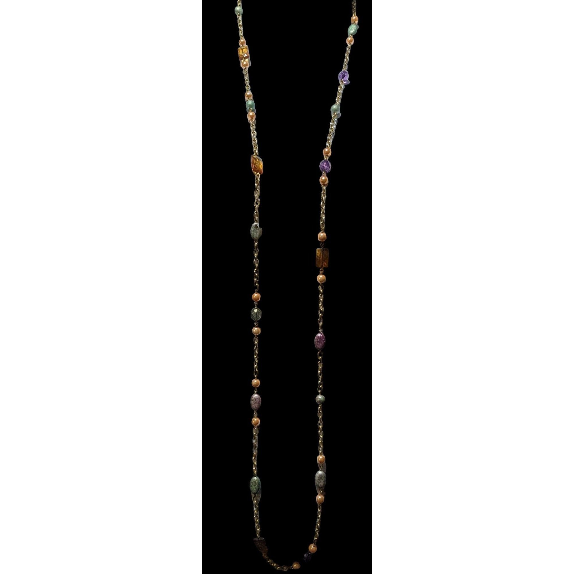 Other Bohemian Beaded Pearl Gold Chain Necklace Size ONE SIZE - 4 Thumbnail