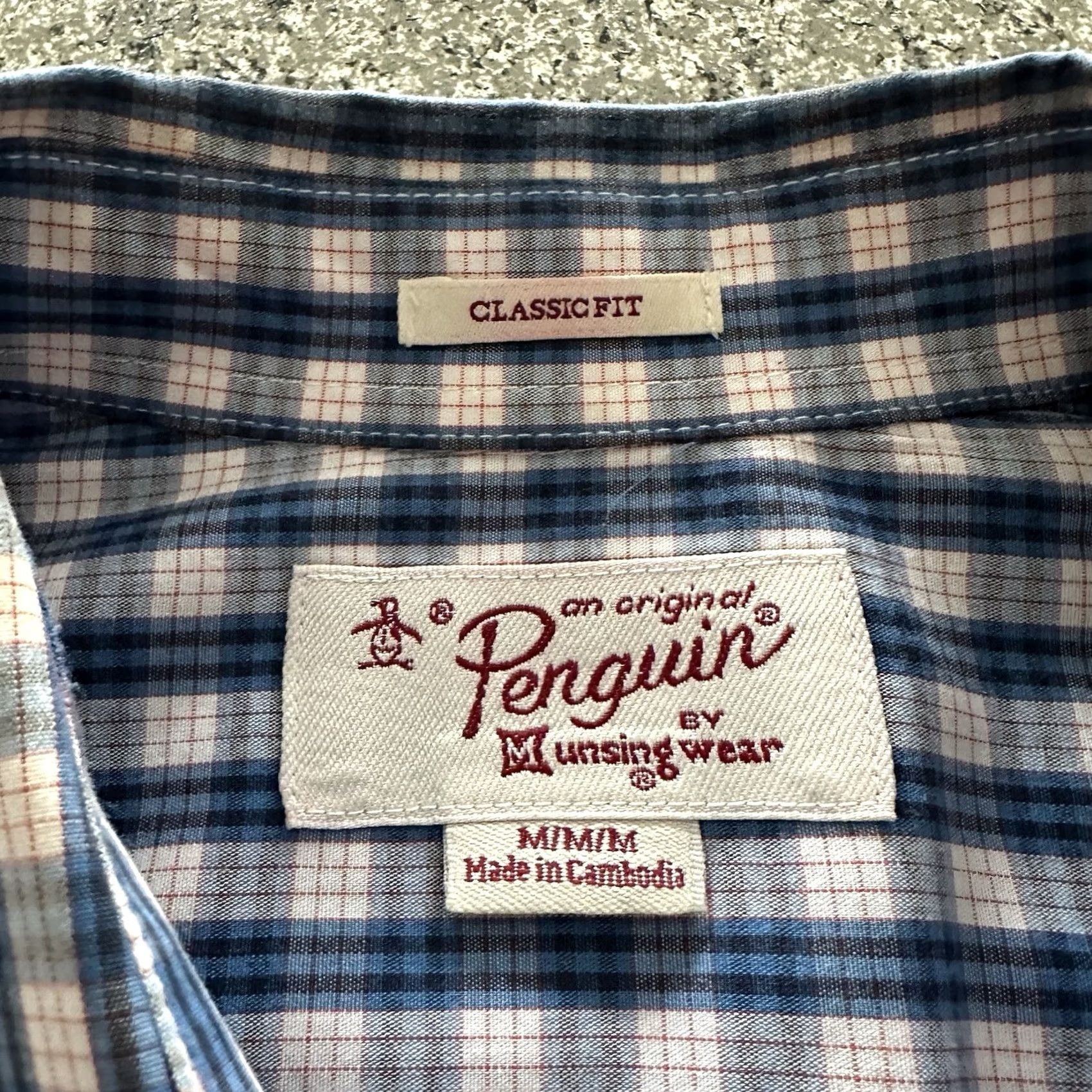 Original Penguin Original Penguin Plaid Button-Up Shirt Mens M Blue Long Sleeve XS? Size US M / EU 48-50 / 2 - 2 Thumbnail