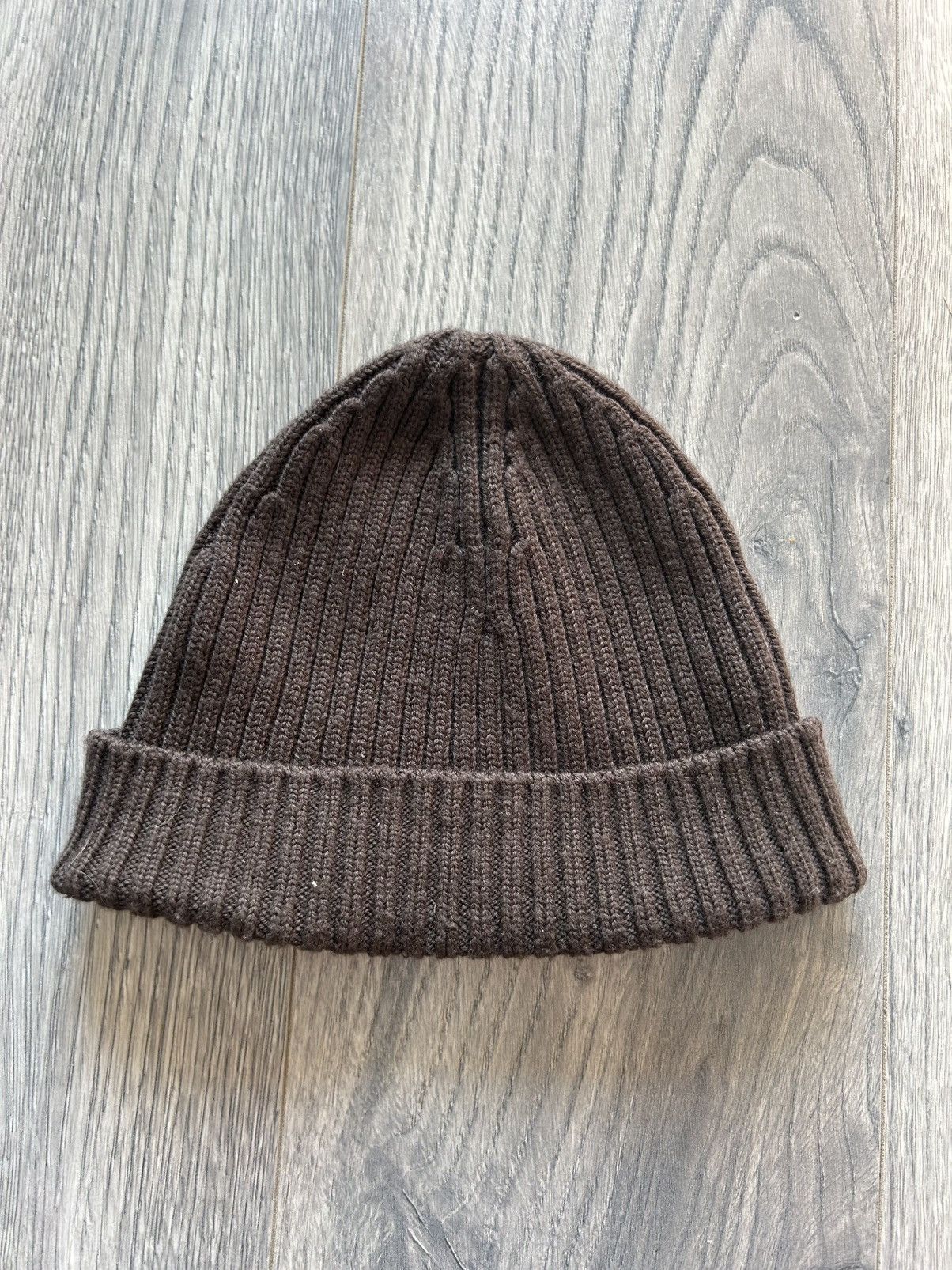 Prada Prada Brown Ribbed Wool Beanie Size ONE SIZE - 2 Thumbnail