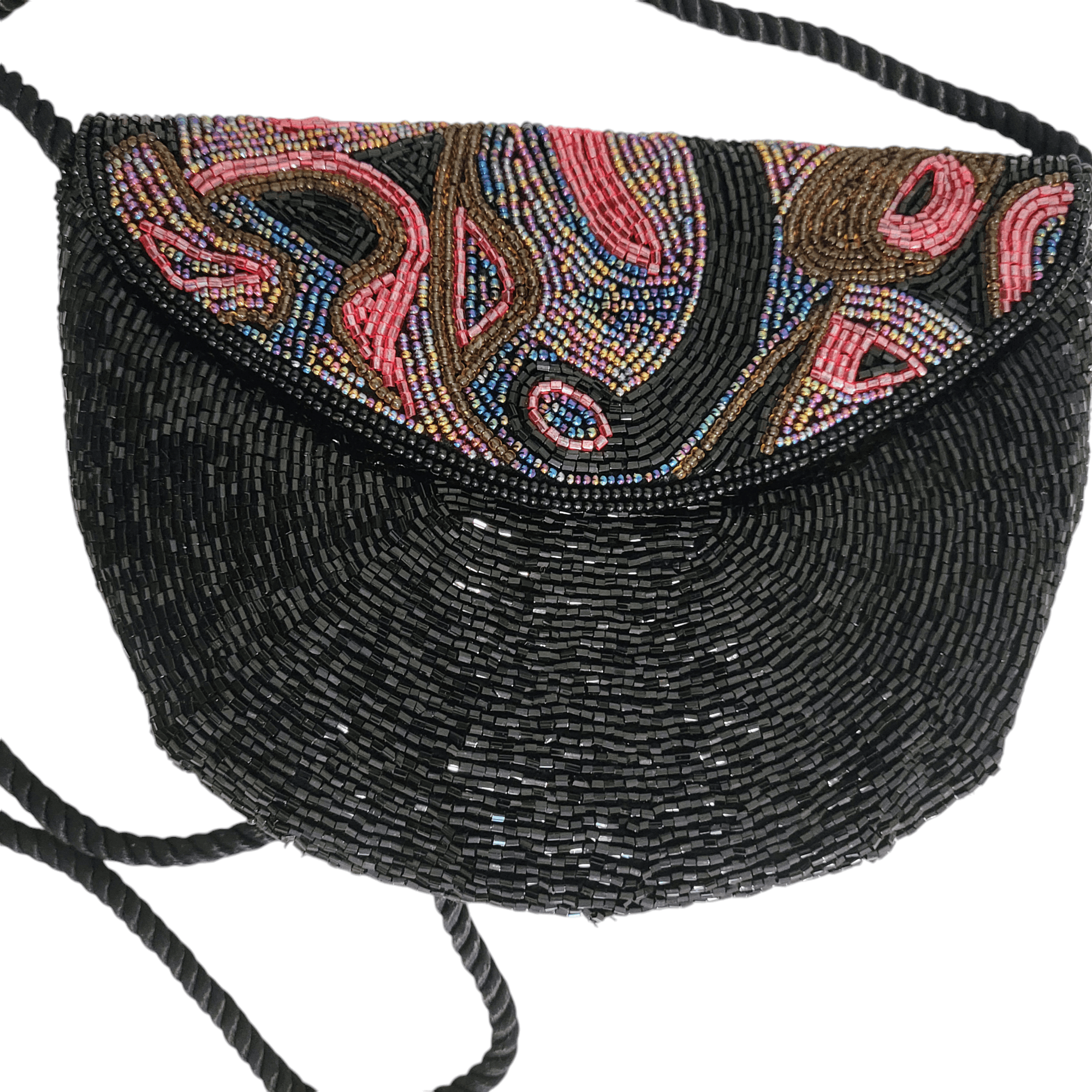 NBDN Nobrandedon Walborg Black & Color Bead Mini Small Special Occasion Bag Size ONE SIZE - 2 Thumbnail