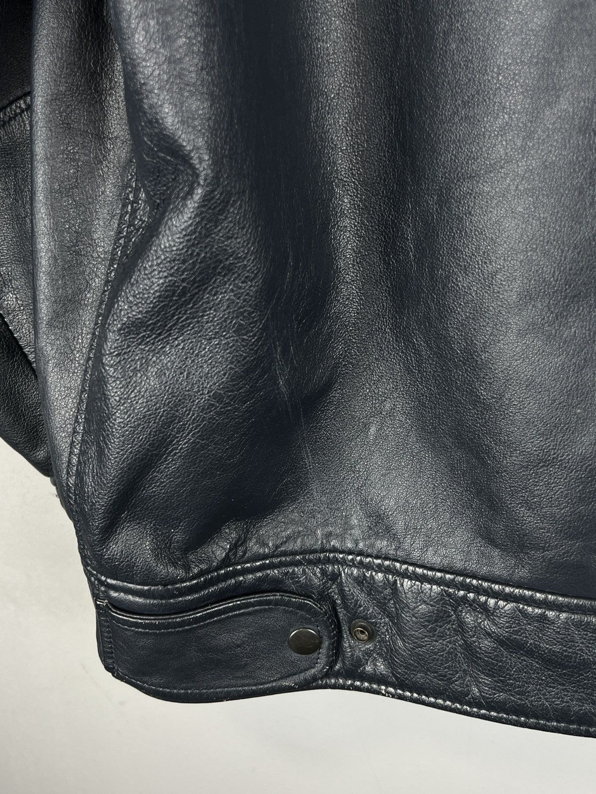 Vintage Vintage 80s Leather Trucker jacket Racing Moto y2k Size US M / EU 48-50 / 2 - 13 Thumbnail