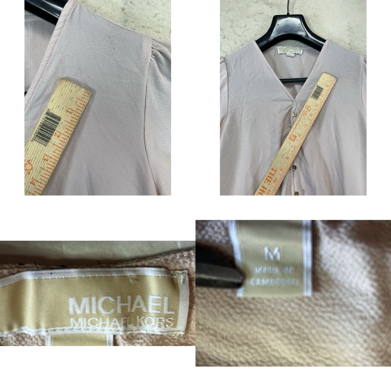 Michael Kors Michael Kors Rose V-Neck Long Sleeve Blouse M Women Regular Size Medium Shirt Rose 90s? (No, avoid 90s) Size M / US 6-8 / IT 42-44 - 8 Thumbnail