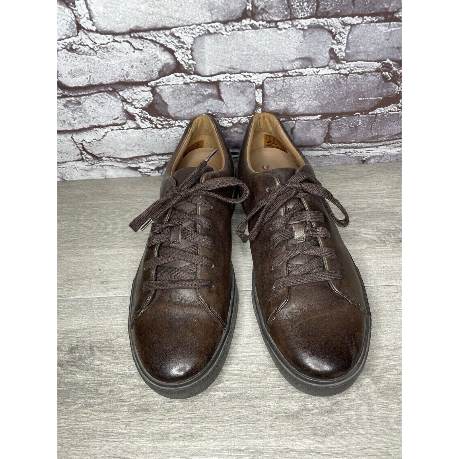 Clarks Clarks Unstructured Brown Leather Lace Up Casual Sneakers Sh Size US 11 / EU 44 - 13 Thumbnail