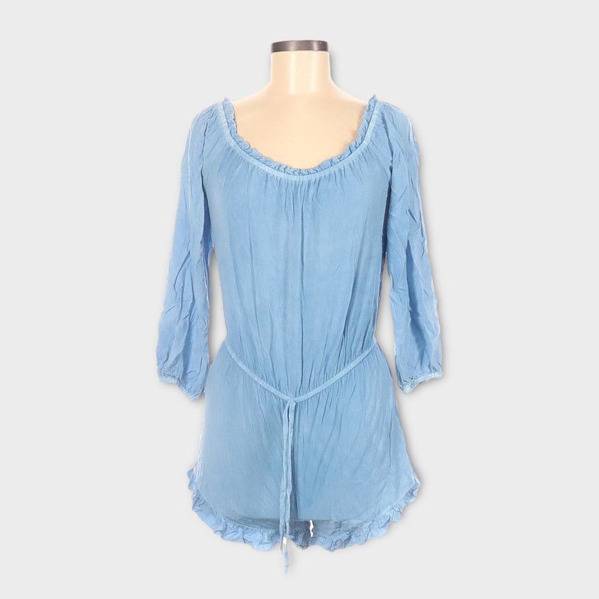 Nordstrom Style Envy | Chambray Romper | Size S - Long Sleeve Size 26" / US 2 / IT 38 - 2 Thumbnail