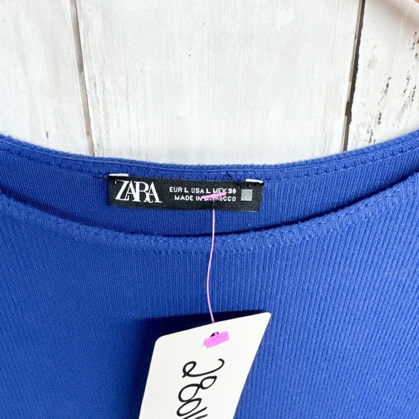 Zara Zara Dress Size Large Ribbed Mixed Media Fit Flare Midi Size L / US 10 / IT 46 - 2 Thumbnail