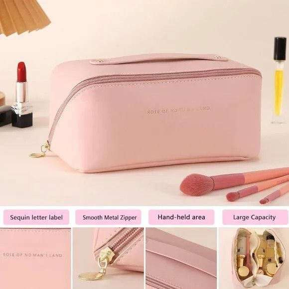 Other Blush Pink Large Capacity Cosmetic / Makeup Organizer Case Size ONE SIZE - 5 Thumbnail