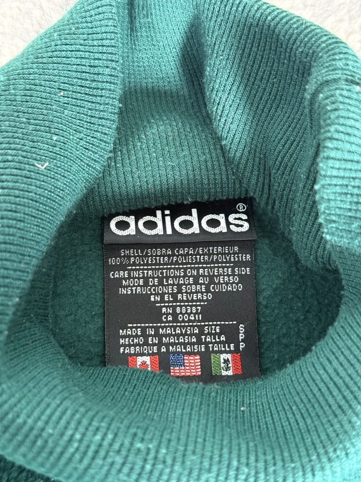 Adidas Vintage 90s Adidas Fleece Turtle Neck Sweatshirt Size US L / EU 52-54 / 3 - 4 Thumbnail