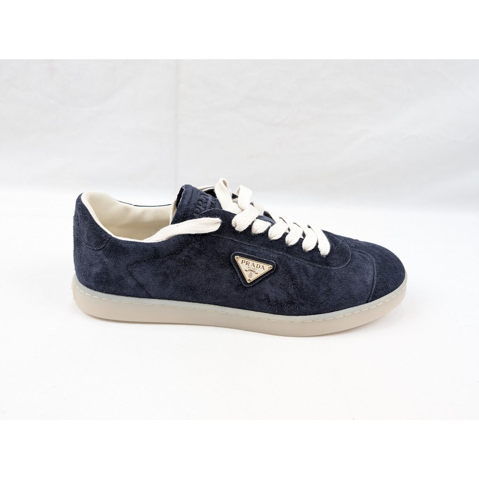 Prada o1rshd1 Low top Suede Sneakers in Bleu 11 Prada Size US 12 / EU 45 - 2 Thumbnail