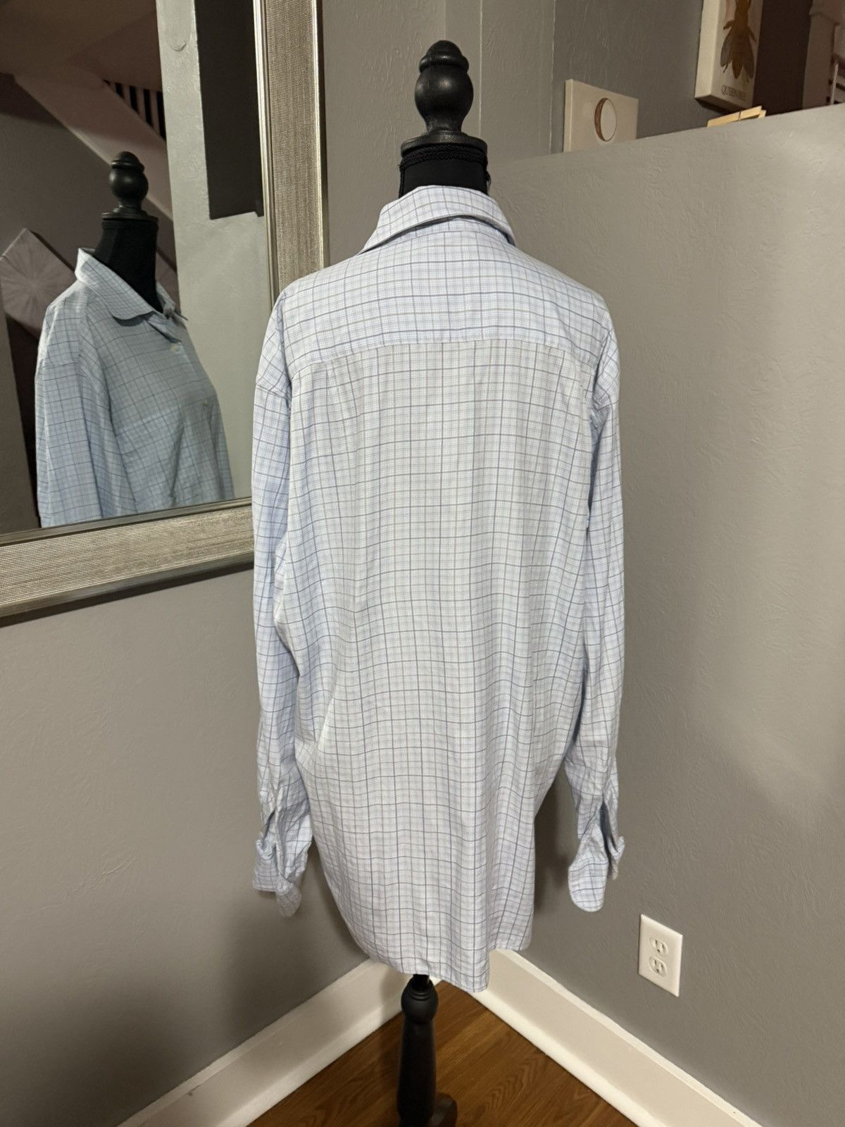 Ermenegildo Zegna Ermenegildo Zegna Plaid Oxford Blue Office Button Up large Size US L / EU 52-54 / 3 - 3 Thumbnail