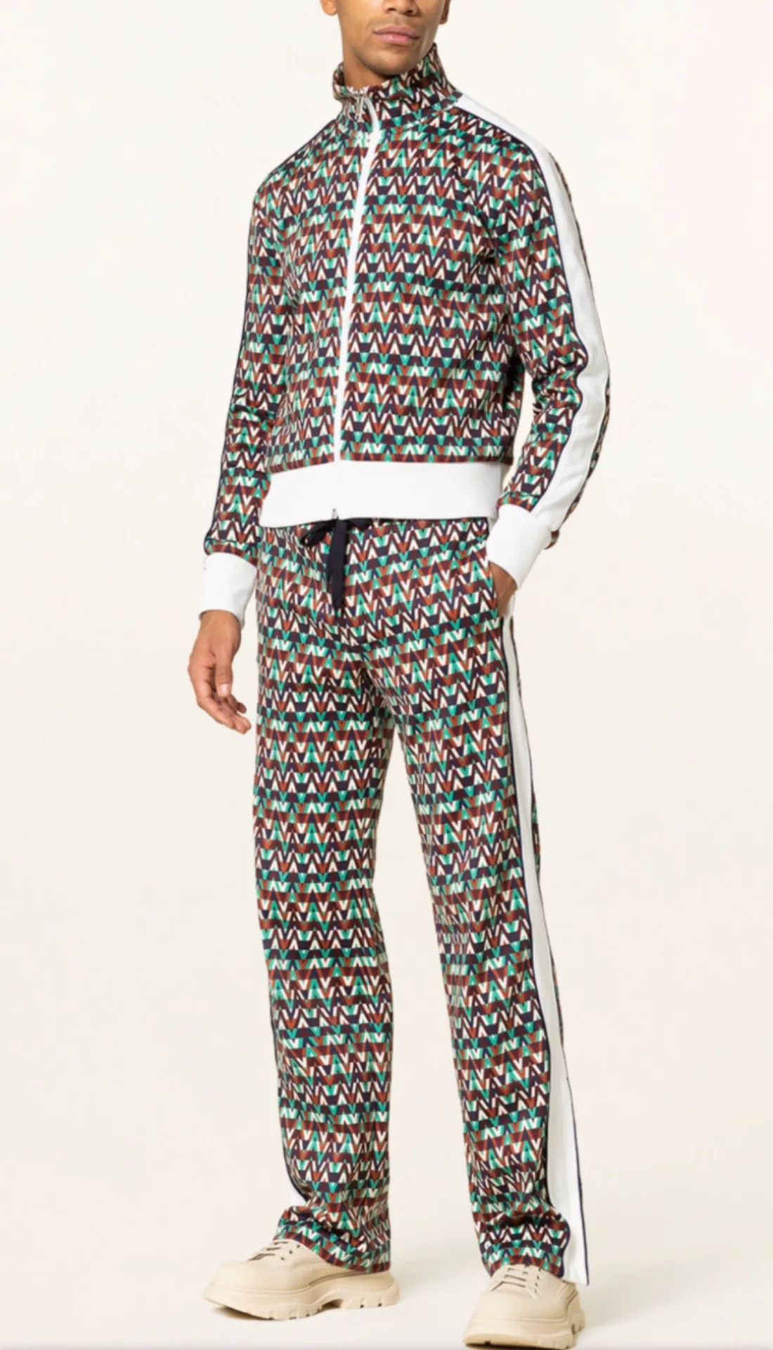 Valentino Valentino Printed Stand Collar Sports Jacket Size US M / EU 48-50 / 2 - 2 Thumbnail