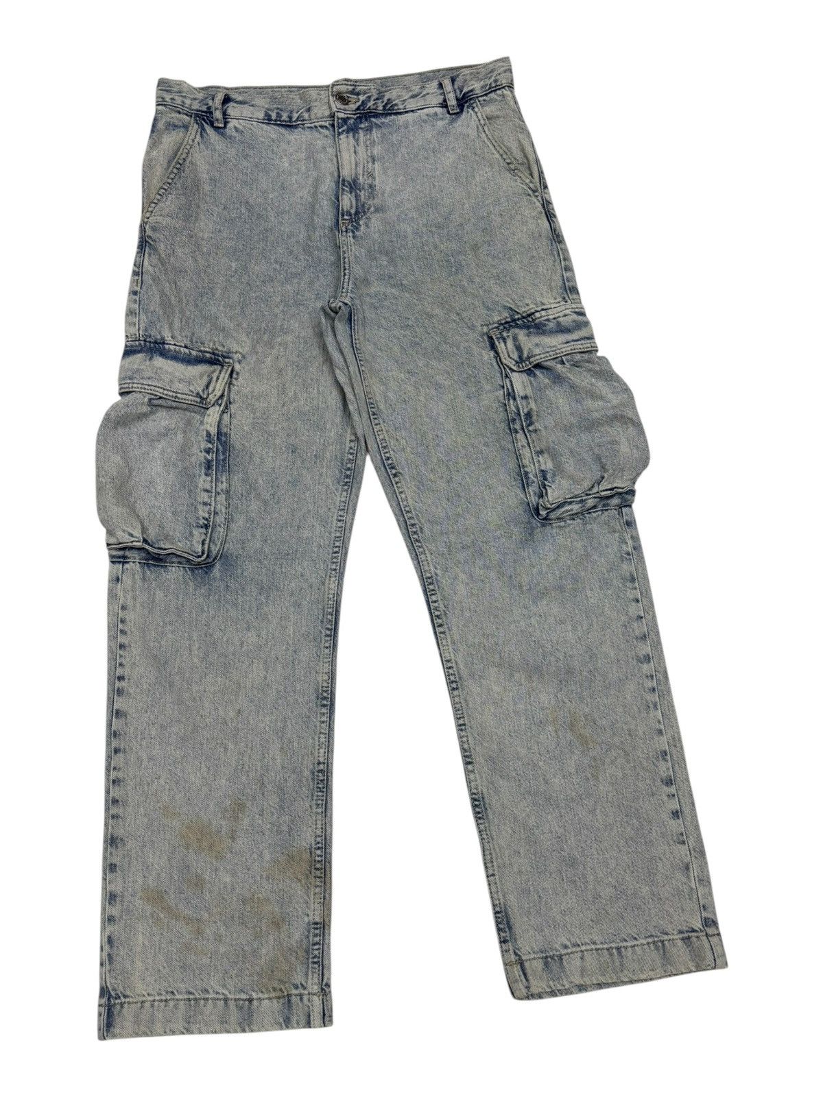 Kapital Vintage Zara Blue Wash Cargo Denim Jeans Size US 36 / EU 52 - 3 Thumbnail