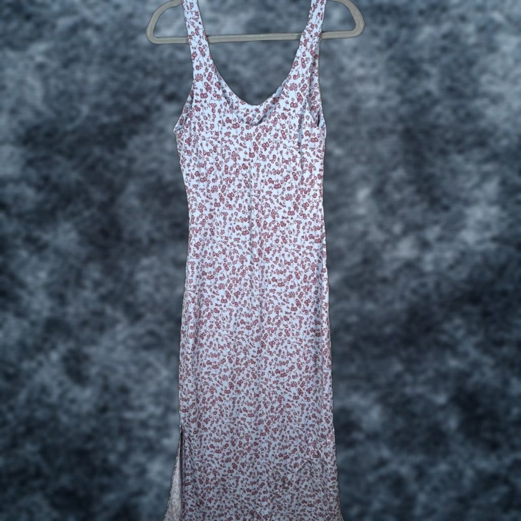 Faithfull The Brand Womens Maxi Dress Floral Sleeveless V-Neck Light Blue & Red 4 Adult Womens 4 Blue Floral Summer Spring Casual