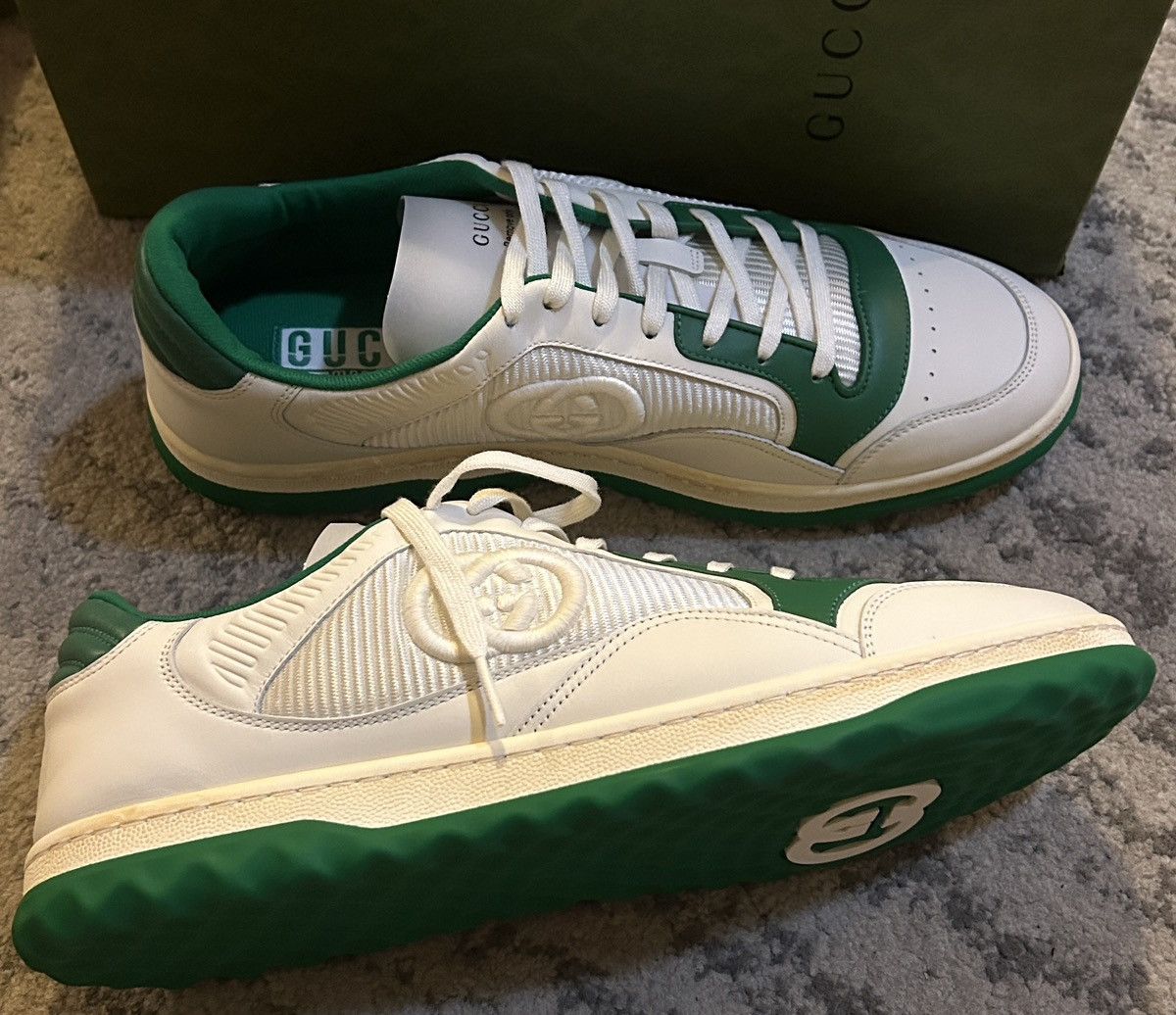 Gucci Gucci Men MAC80 Sneaker Off White Green Size US 11.5 / EU 44-45 - 4 Thumbnail