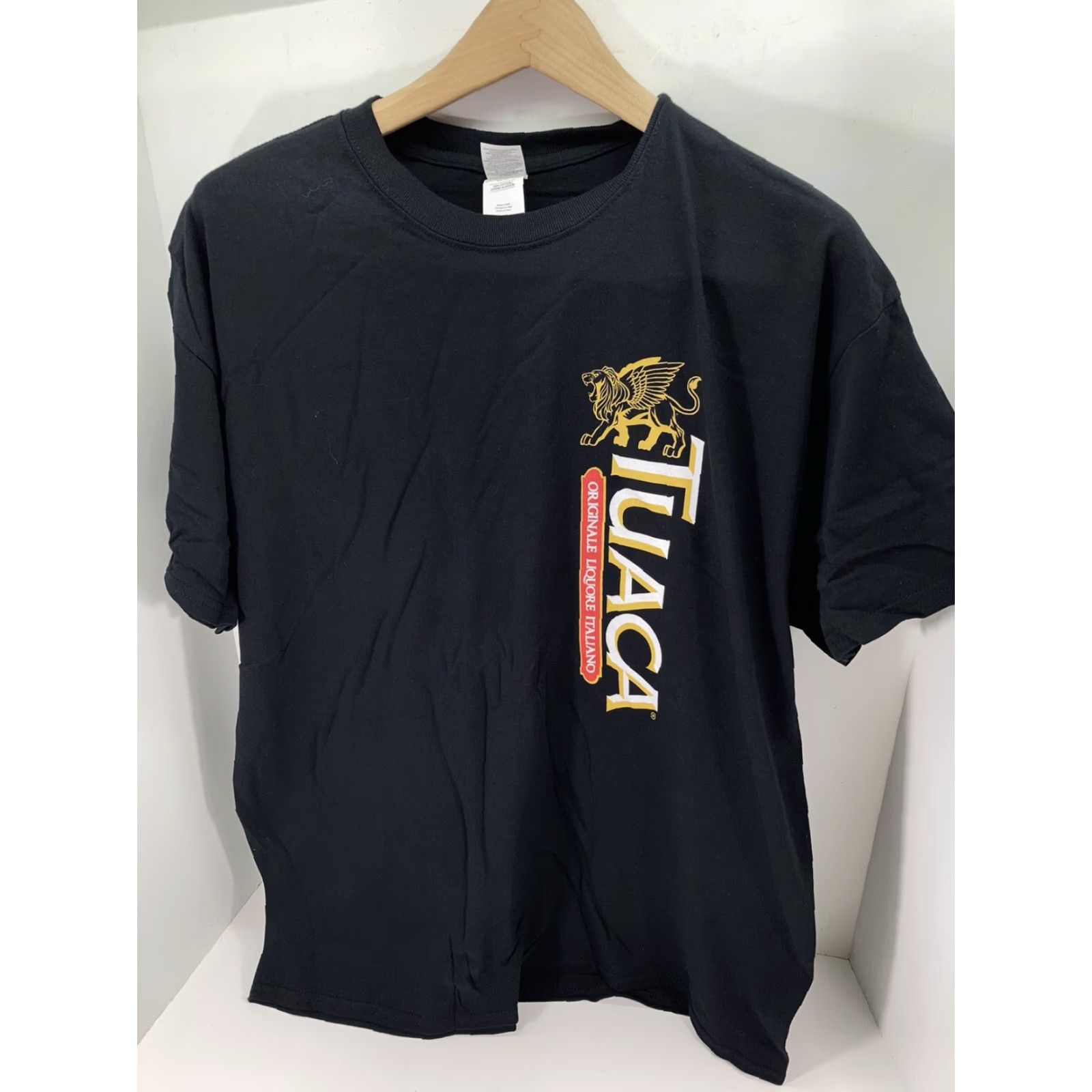 Gildan Tuaca TShirt Mens Size XL Black Logo Cotton Gildan Tag Italian NWOT Size US XL / EU 56 / 4 - 2 Thumbnail