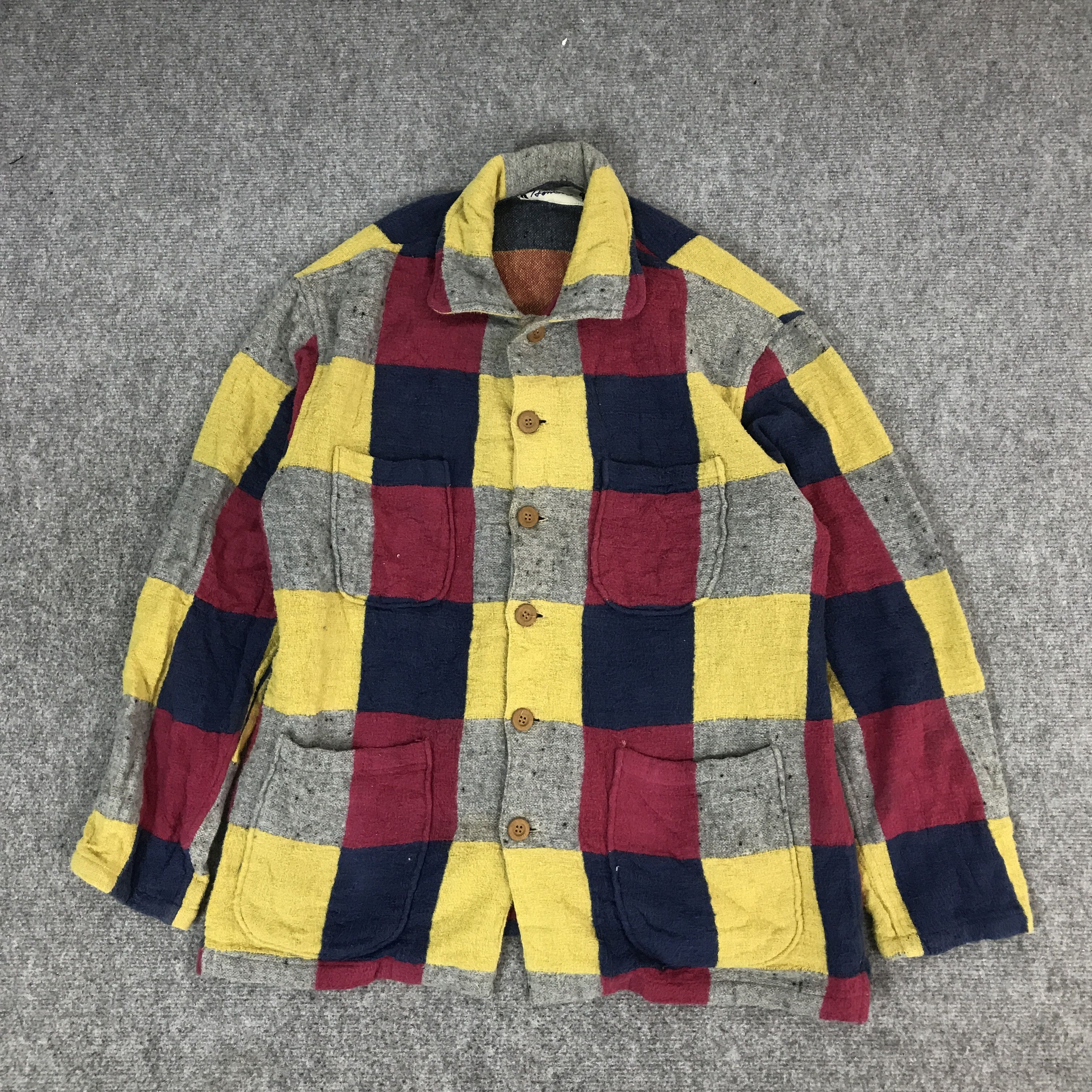 Japanese Brand HAKKA HOMME JAPAN MULTICOLOUR JACKET Size US L / EU 52-54 / 3 - 1 Thumbnail