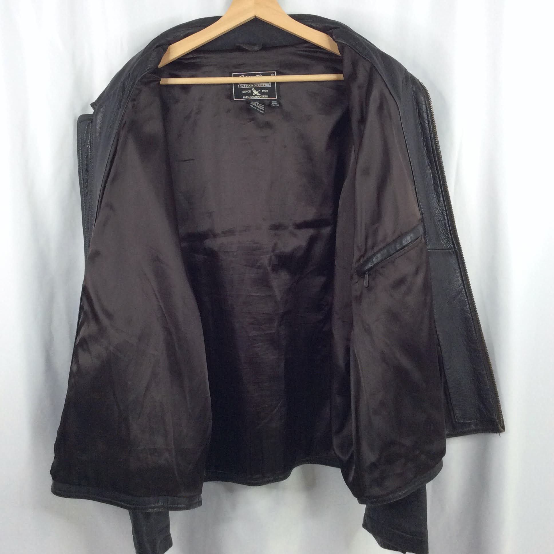 Eddie Bauer Eddie Bauer Genuine Leather Bomber Jacket Full Zip Car Coat Size US XXL / EU 58 / 5 - 8 Thumbnail