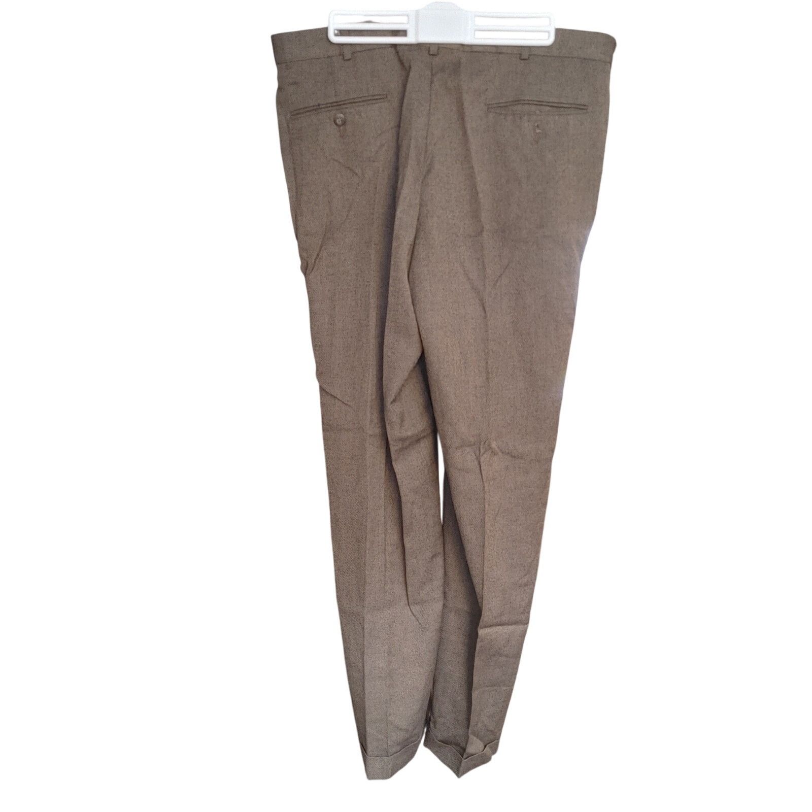 Other Slates Womens 36 Slate Brown Straight Leg Pleated Dress Pant Size 36" / US 14 / IT 50 - 2 Thumbnail